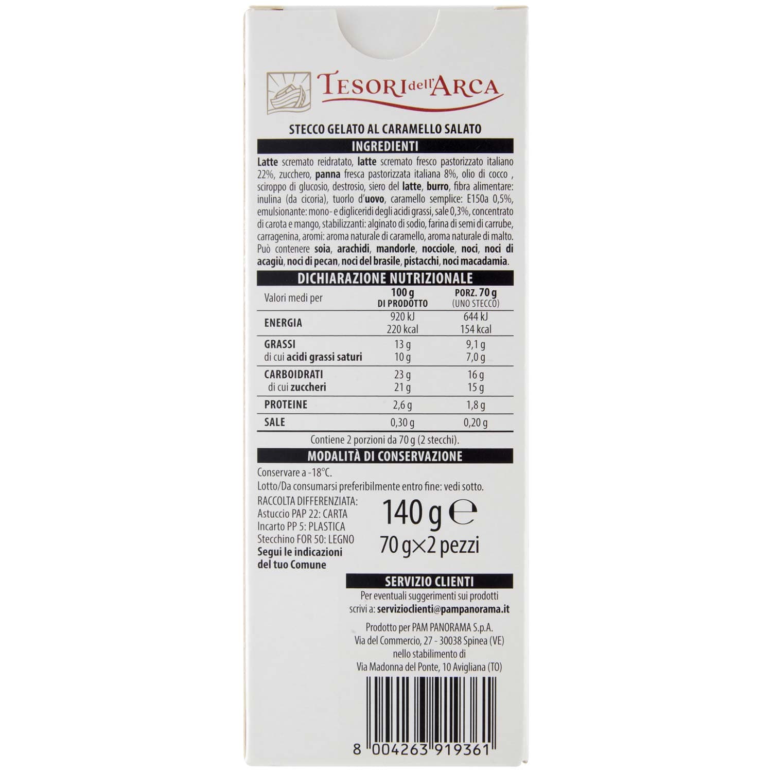 TESORI DELL'ARCA Stecco al Caramello Salato 2 x 70 g – immagine 5