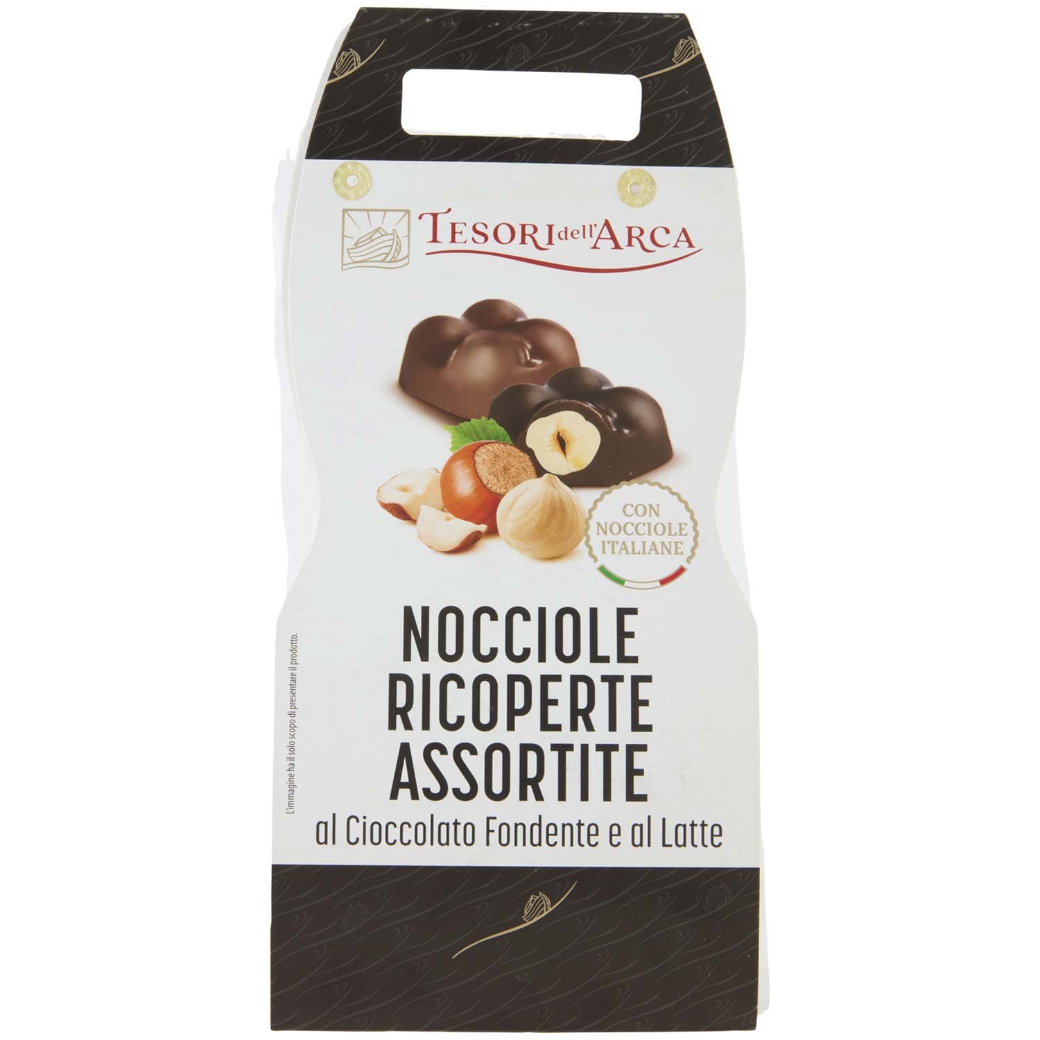 TESORI DELL'ARCA Nocciole Ricoperte Assortite al Cioccolato Fondente e al Latte 160 g – immagine 3