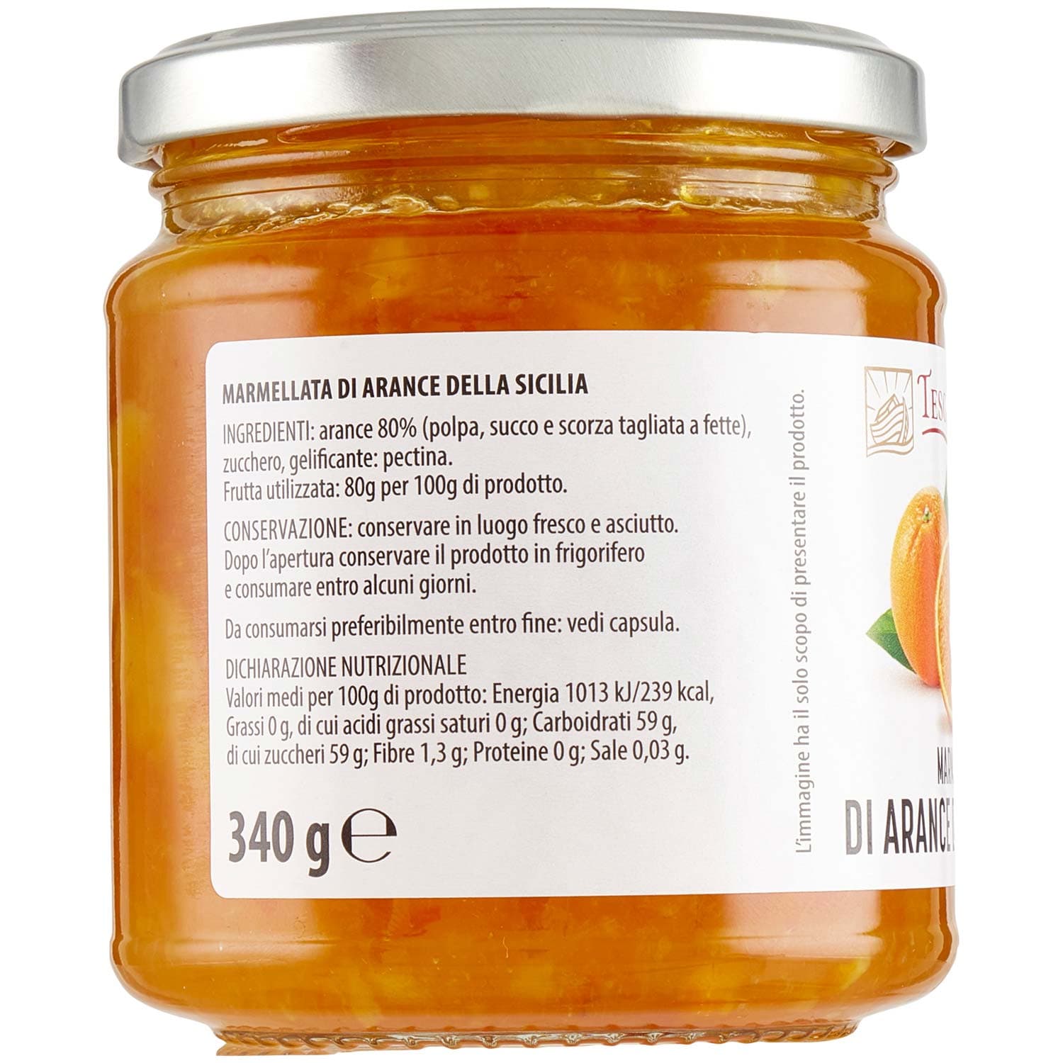 TESORI DELL'ARCA Marmellata di Arance della Sicilia 340 g – immagine 4
