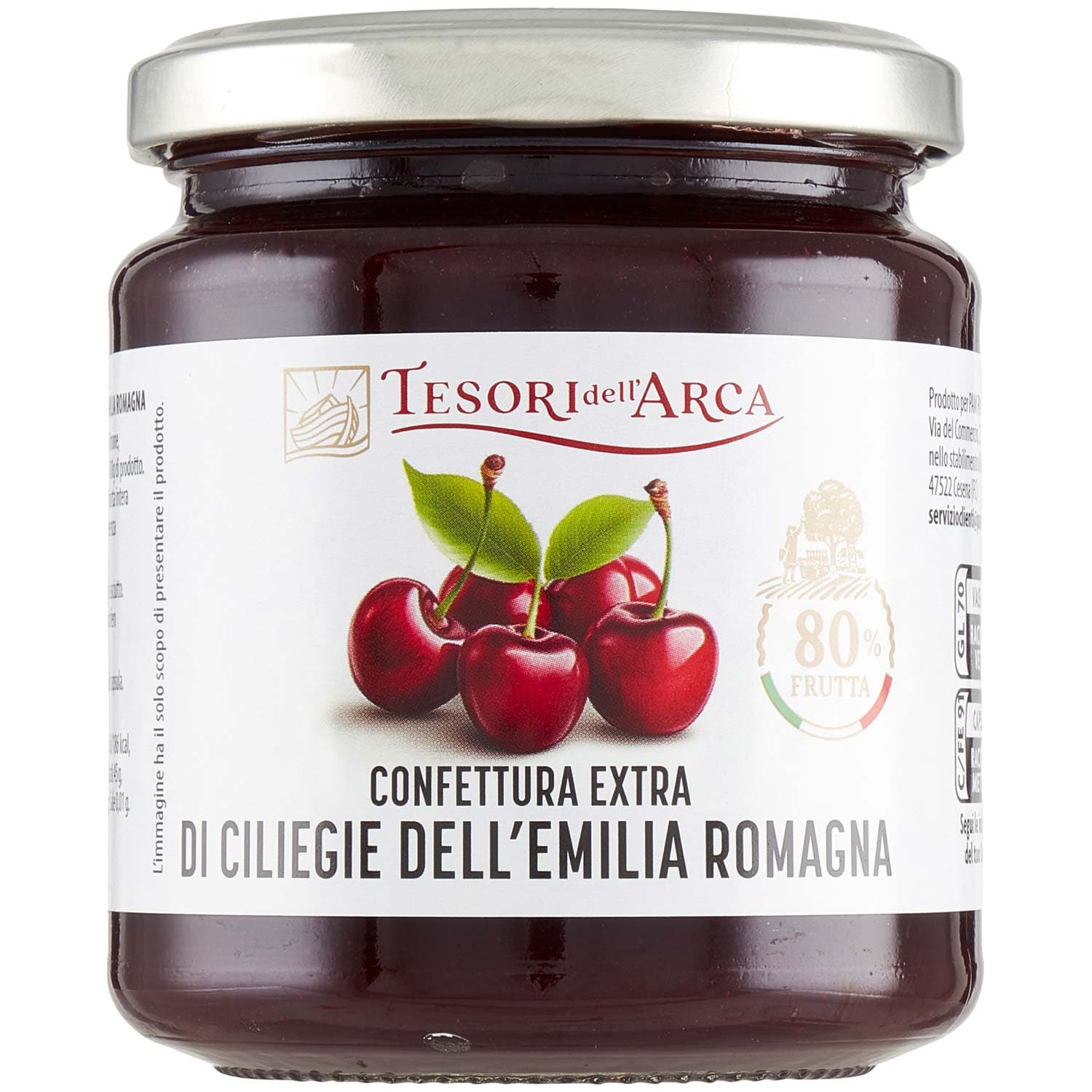 TESORI DELL'ARCA Confettura Extra di Ciliegie dell'Emilia Romagna 340 g – immagine 3
