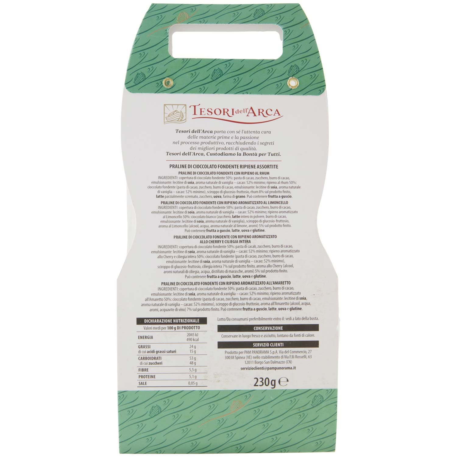 TESORI DELL'ARCA Cuneesi Assortiti con ripieno al Rhum, Limoncello, Amaretto e Cherry 230 g – immagine 5