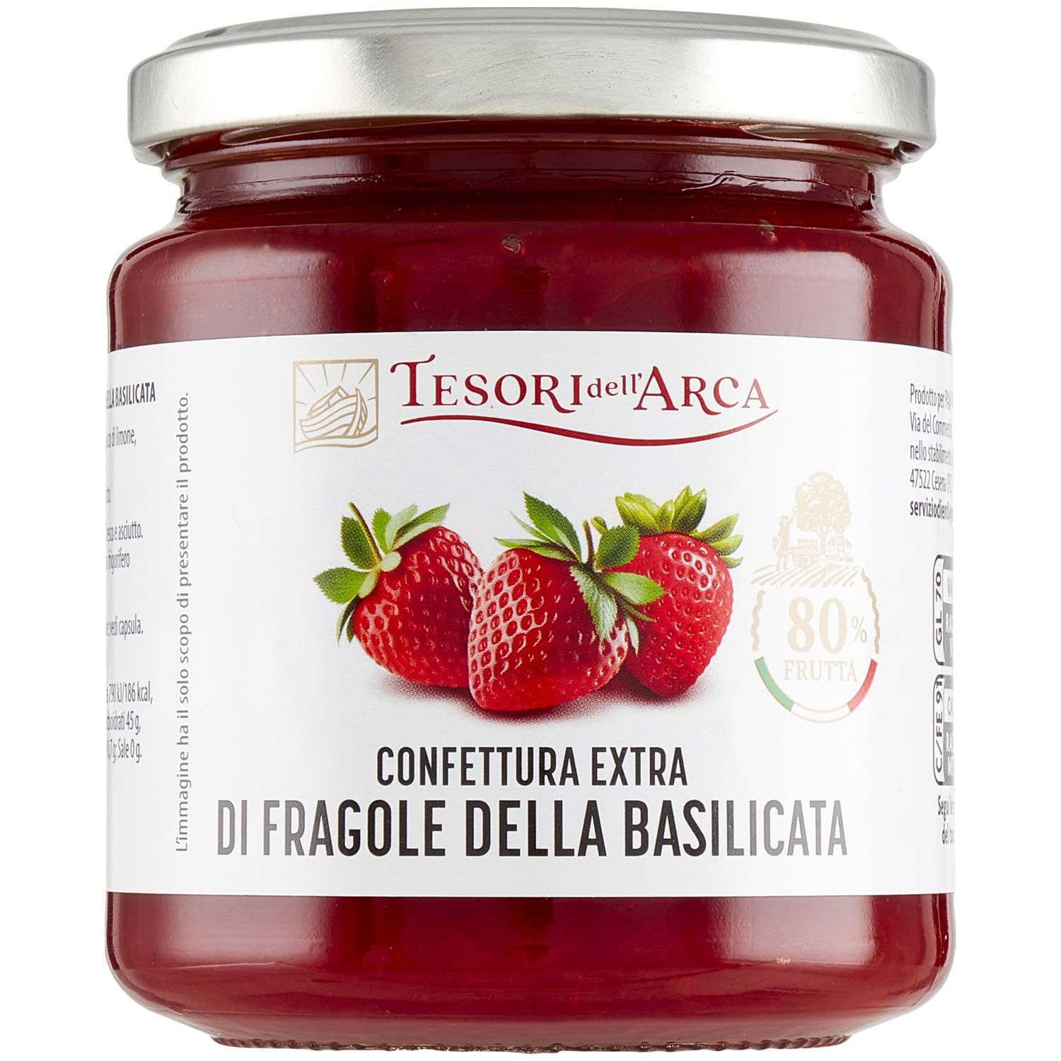 TESORI DELL'ARCA Confettura Extra di Fragole della Basilicata 340 g – immagine 3