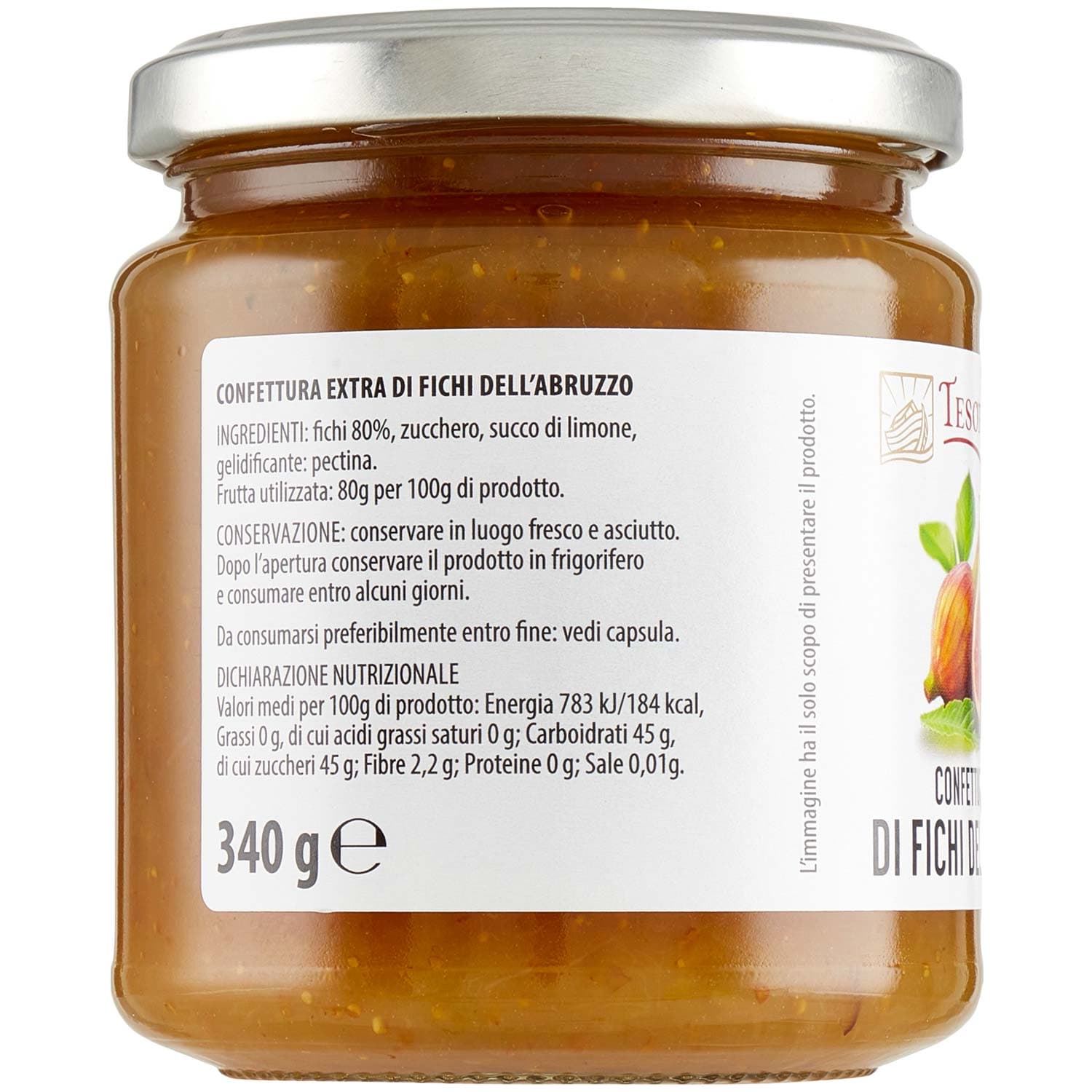 TESORI DELL'ARCA Confettura Extra di Fichi dell'Abruzzo 340 g – immagine 4