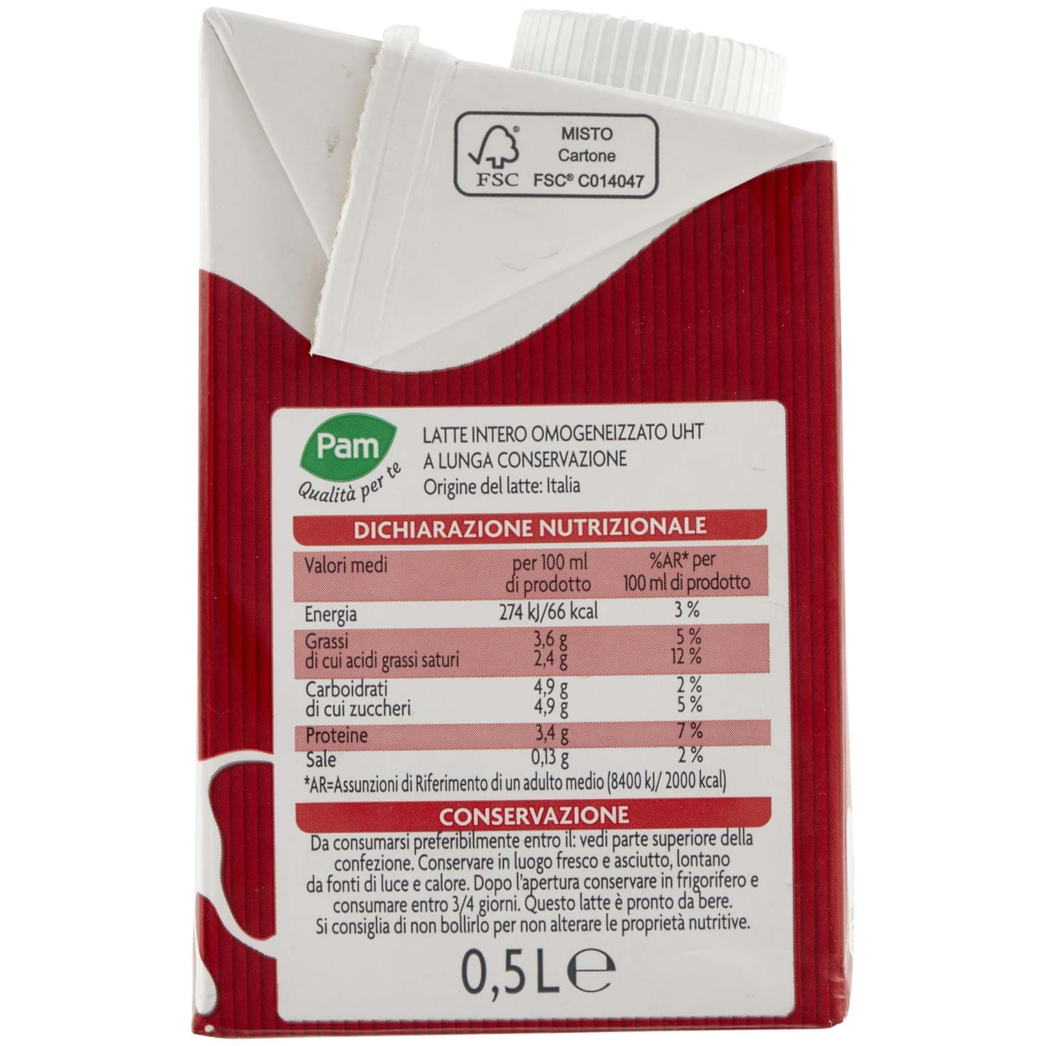 PAM Qualità per te Latte UHT intero 0.5 L – immagine 4