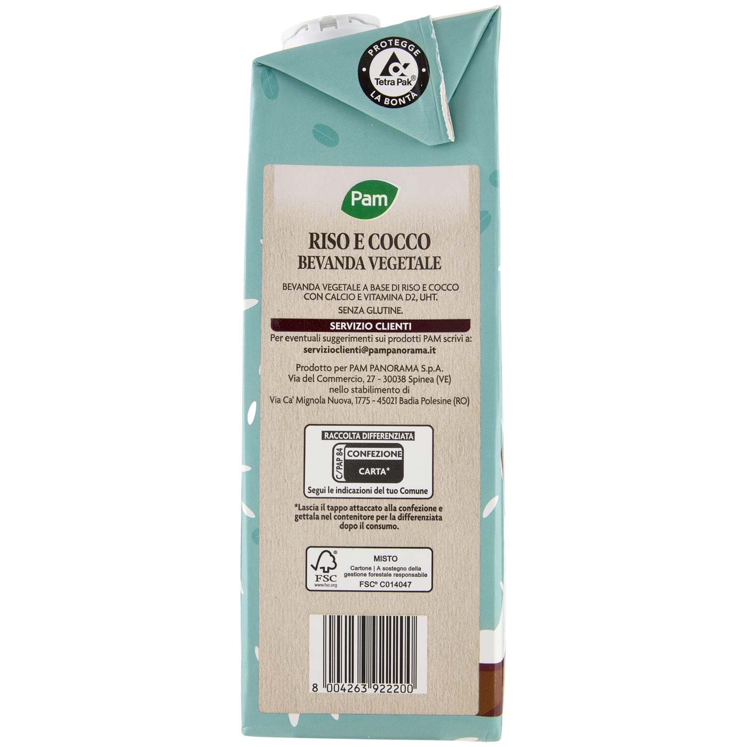 PAM Riso e Cocco Bevanda Vegetale 1 L – immagine 6