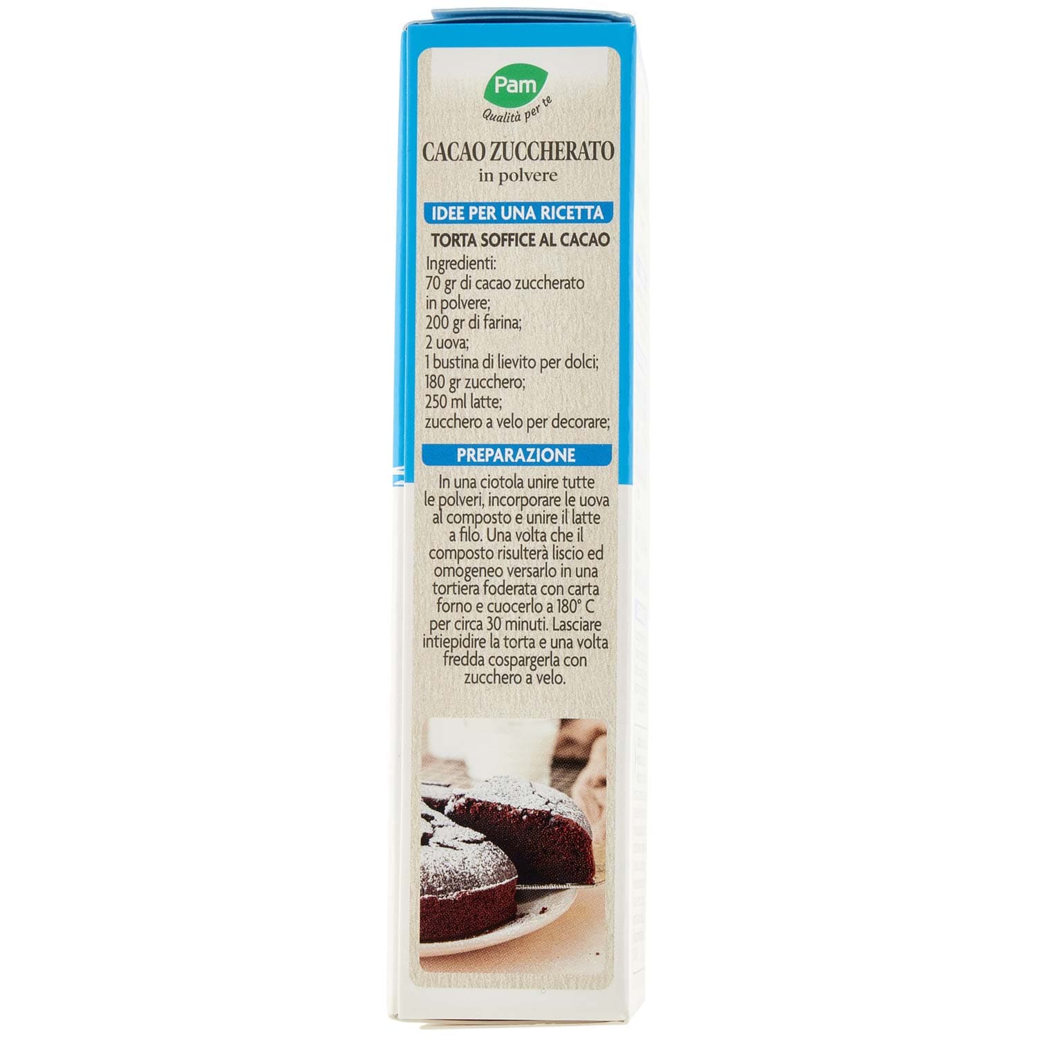 PAM Qualità per te Cacao Zuccherato in polvere 75 g – immagine 6