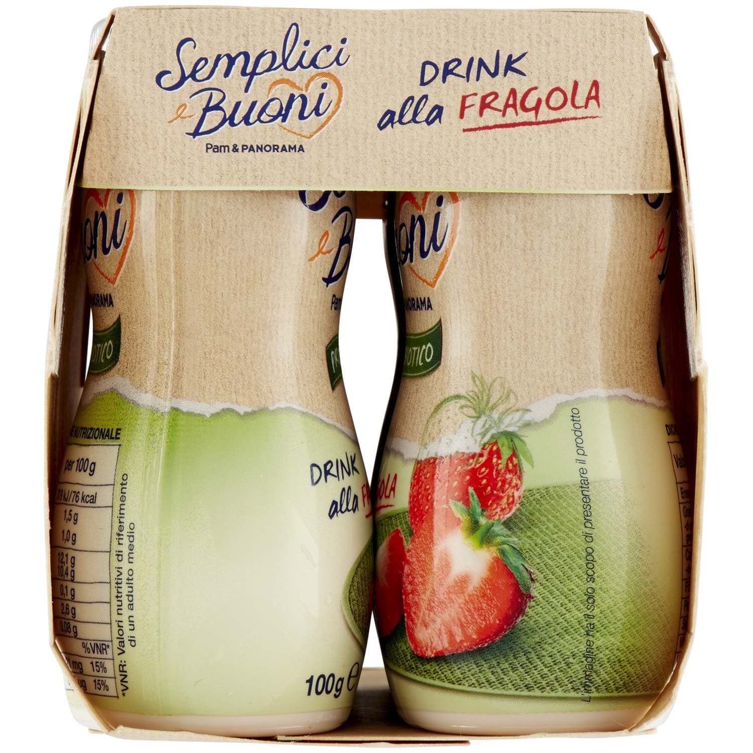 SEMPLICI E BUONI Probiotico Drink alla Fragola 600g (100g x 6) – immagine 4