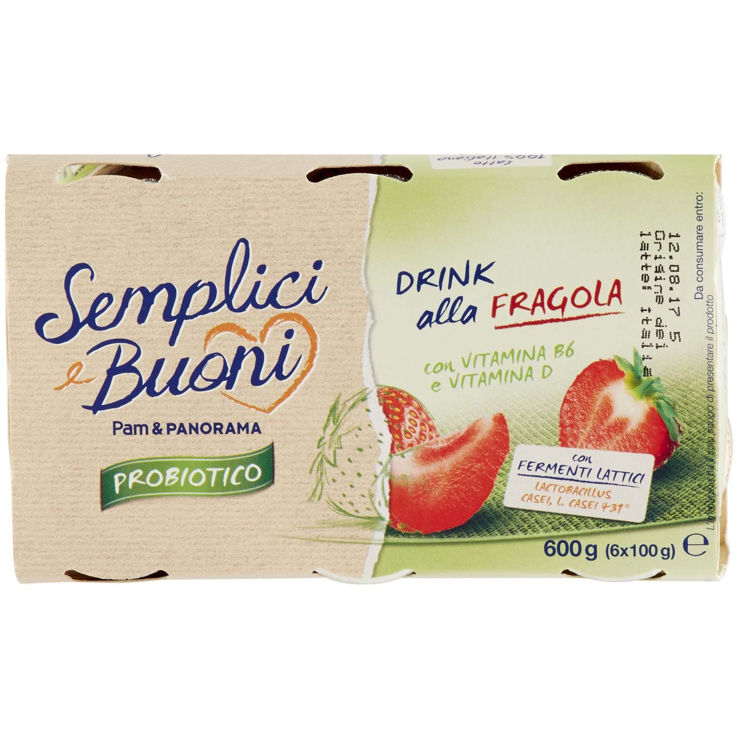 SEMPLICI E BUONI Probiotico Drink alla Fragola 600g (100g x 6) – immagine 7