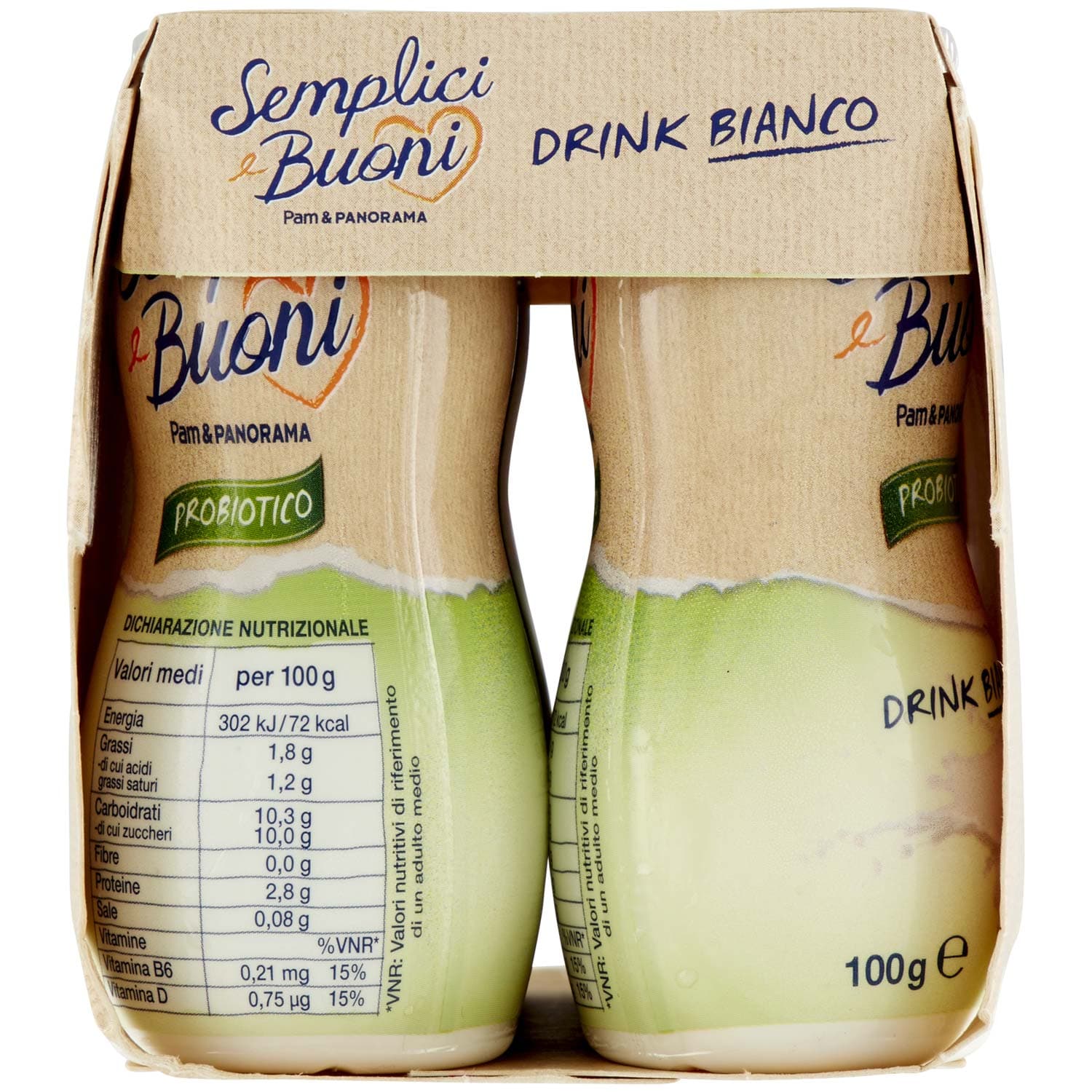 SEMPLICI E BUONI Probiotico Drink Bianco 600g (100g x 6) – immagine 4