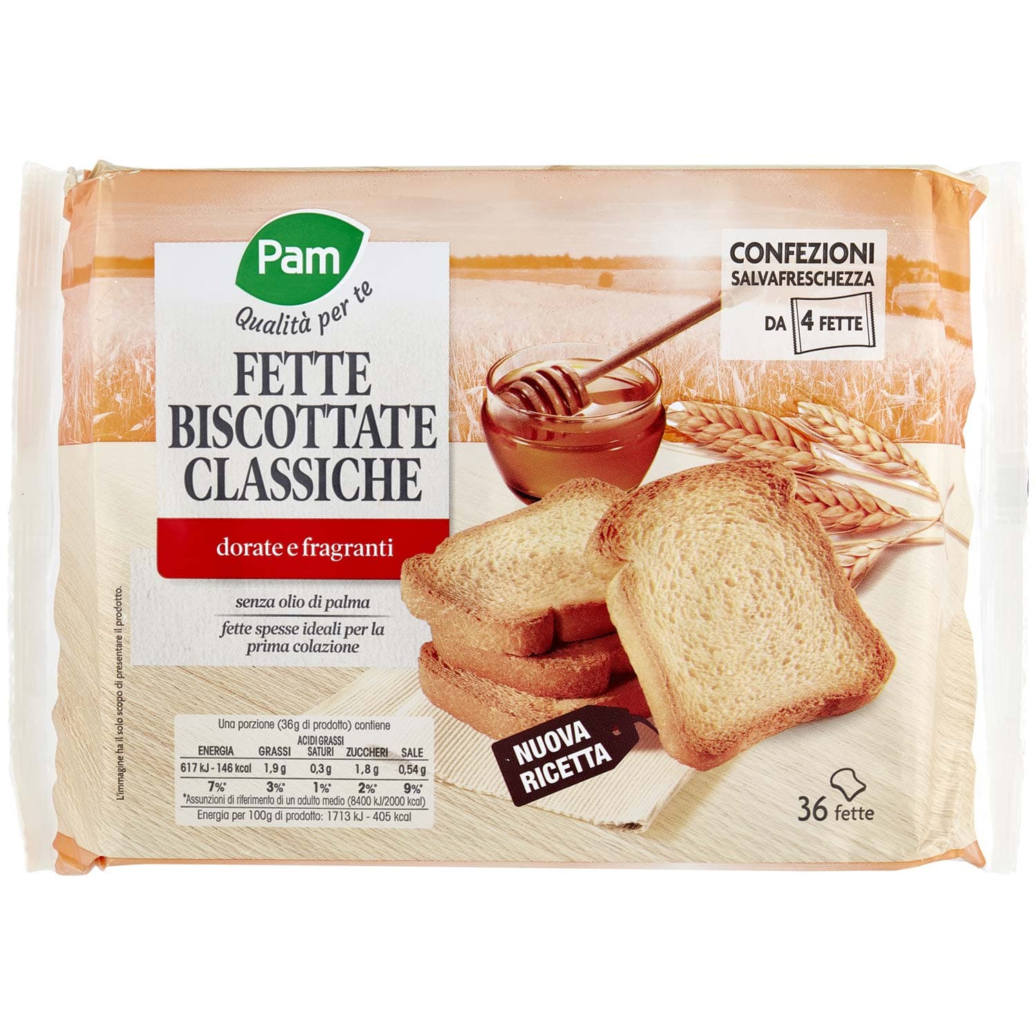 PAM Qualità per te Fette Biscottate Classiche 9 x 36 g – immagine 3
