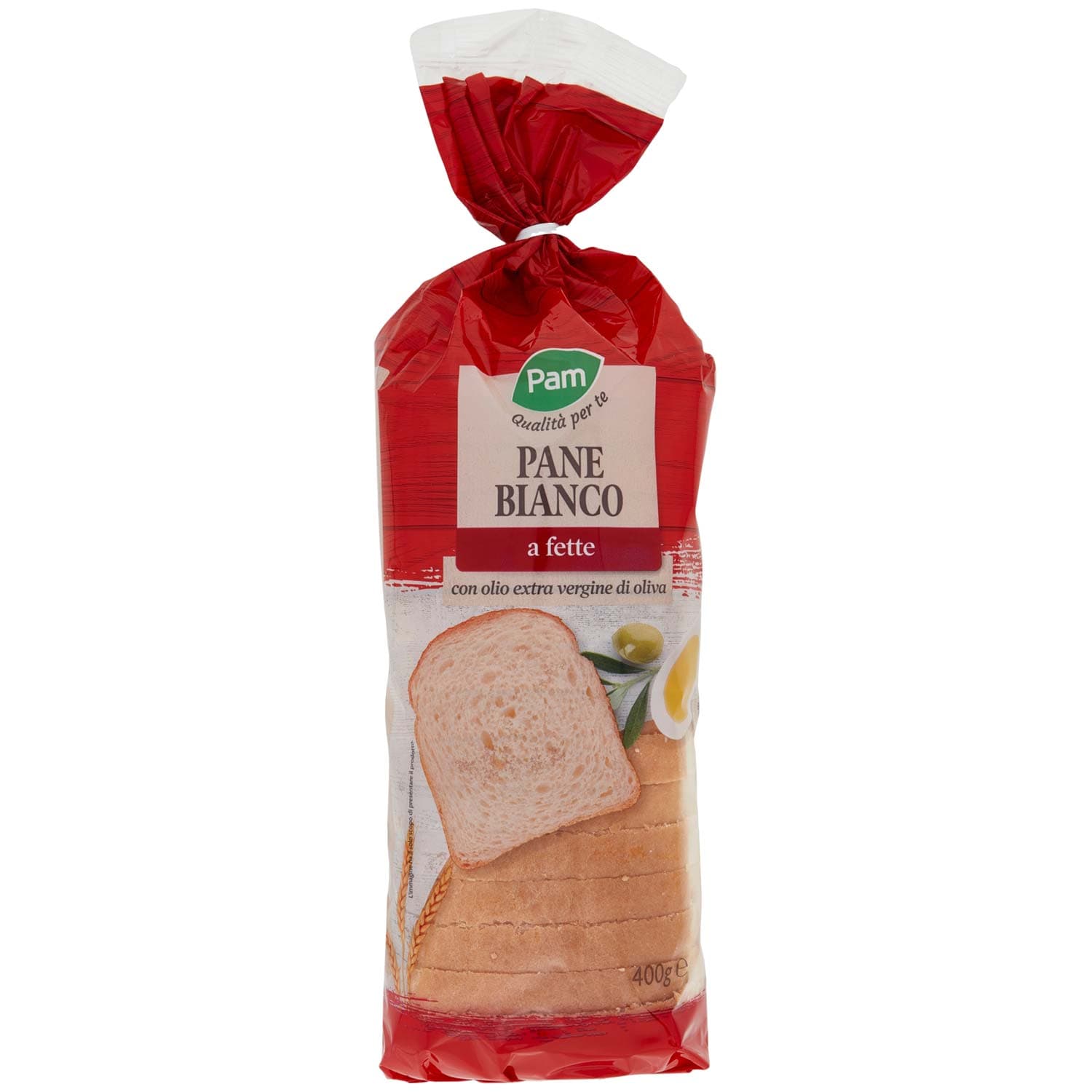 PAM Qualità per te Pane Bianco a fette con olio extra vergine di oliva 400 g – immagine 3