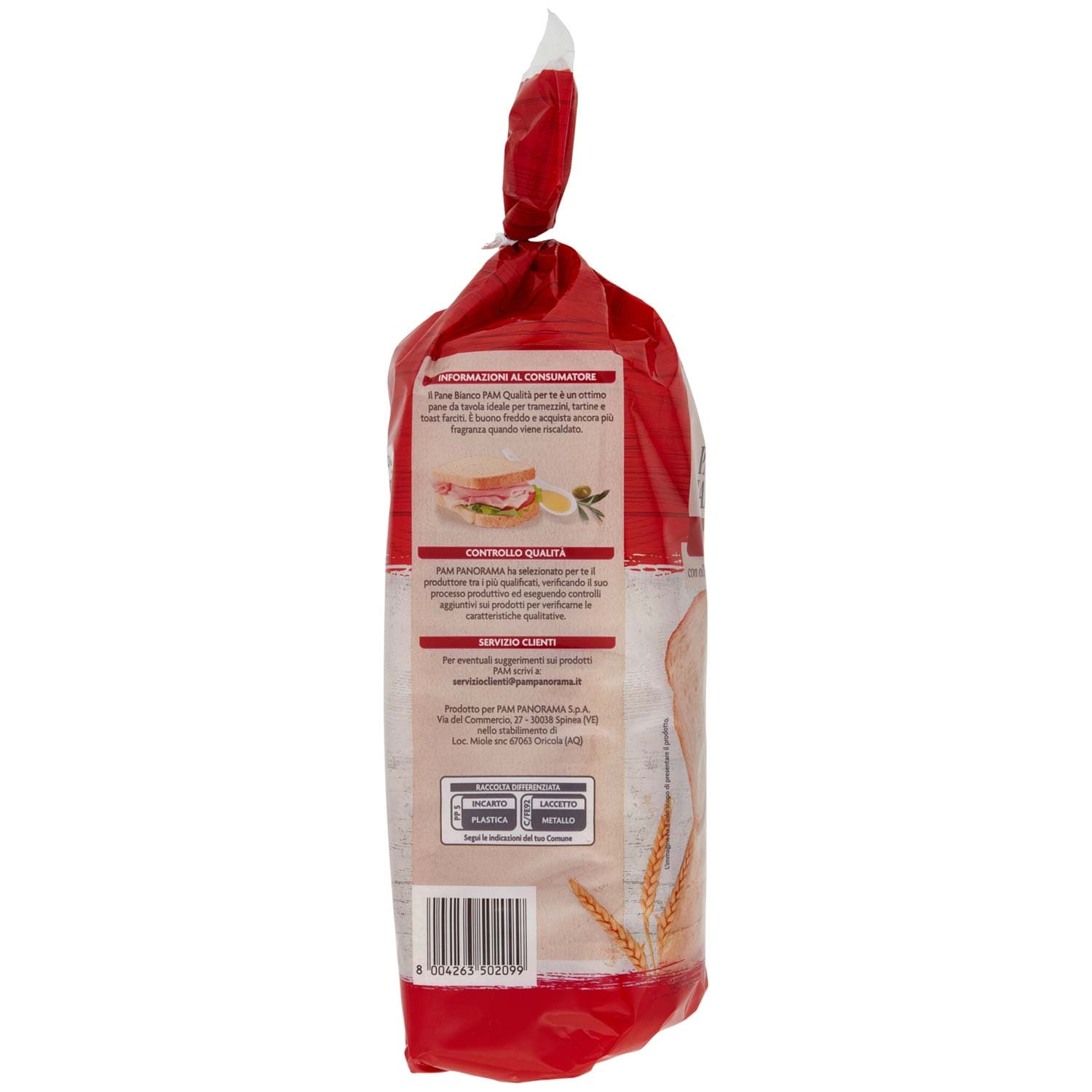 PAM Qualità per te Pane Bianco a fette con olio extra vergine di oliva 400 g – immagine 4