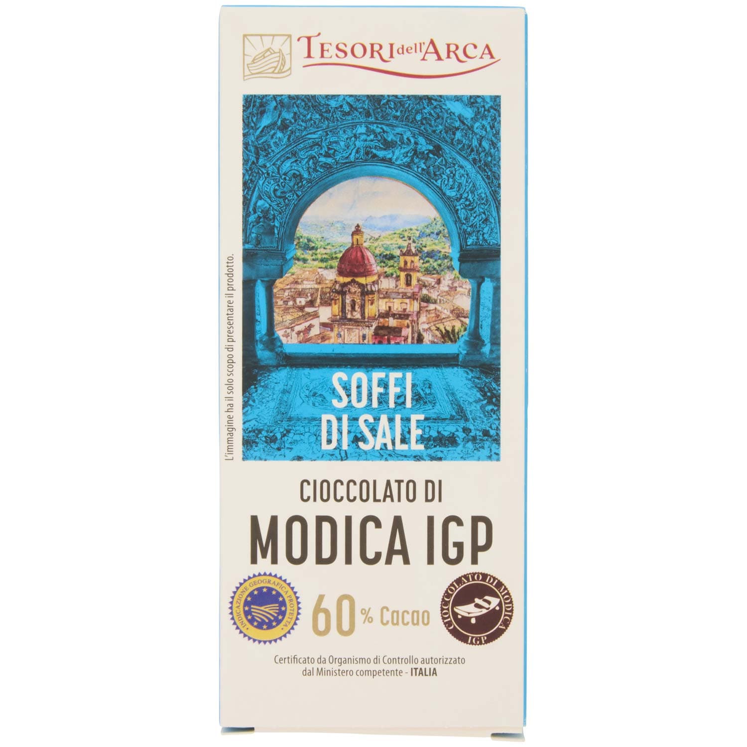 TESORI DELL'ARCA Cioccolato di Modica IGP Soffi di Sale 60% Cacao 100 g – immagine 3