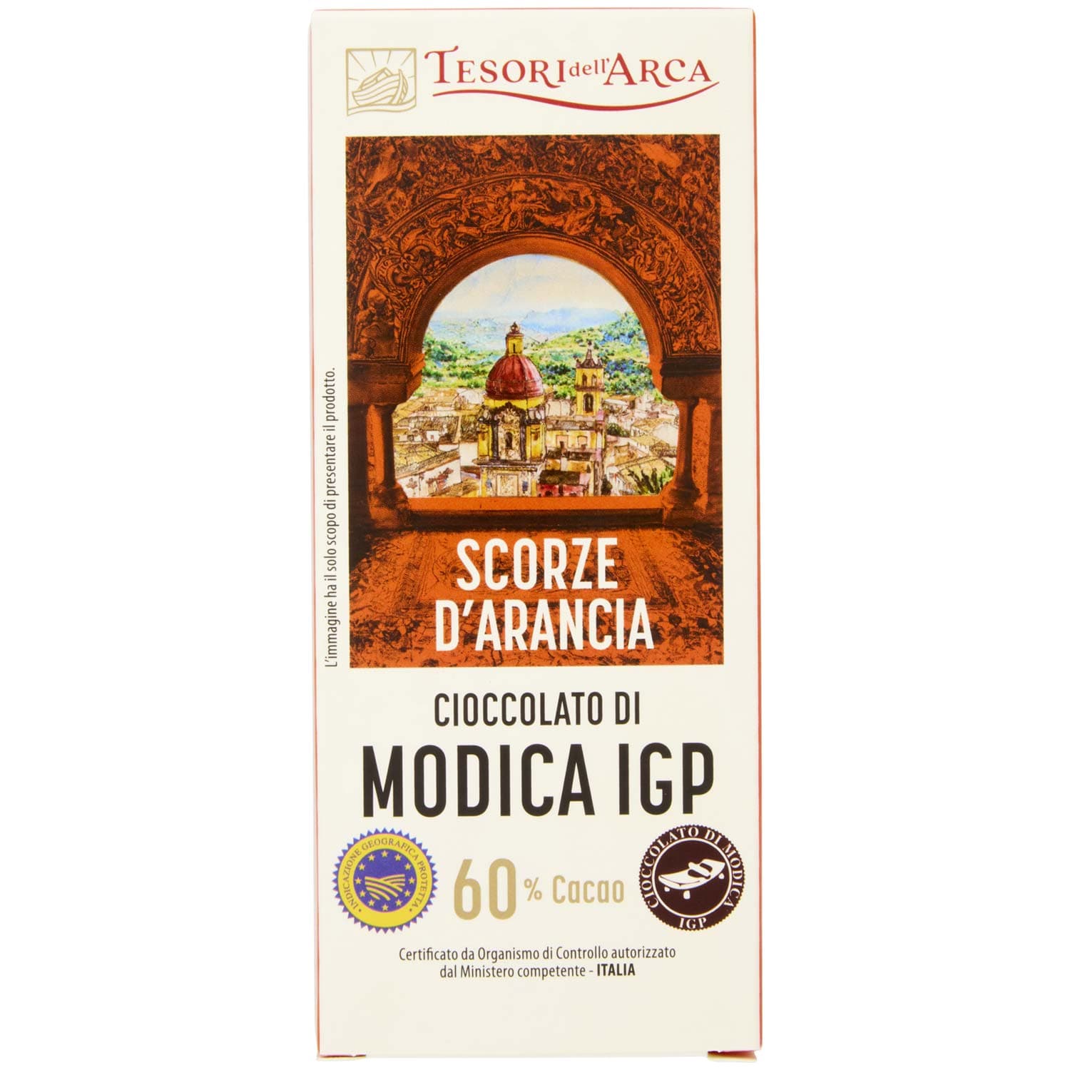 TESORI DELL'ARCA Cioccolato di Modica IGP Scorze d'Arancia 60% Cacao 100 g – immagine 3