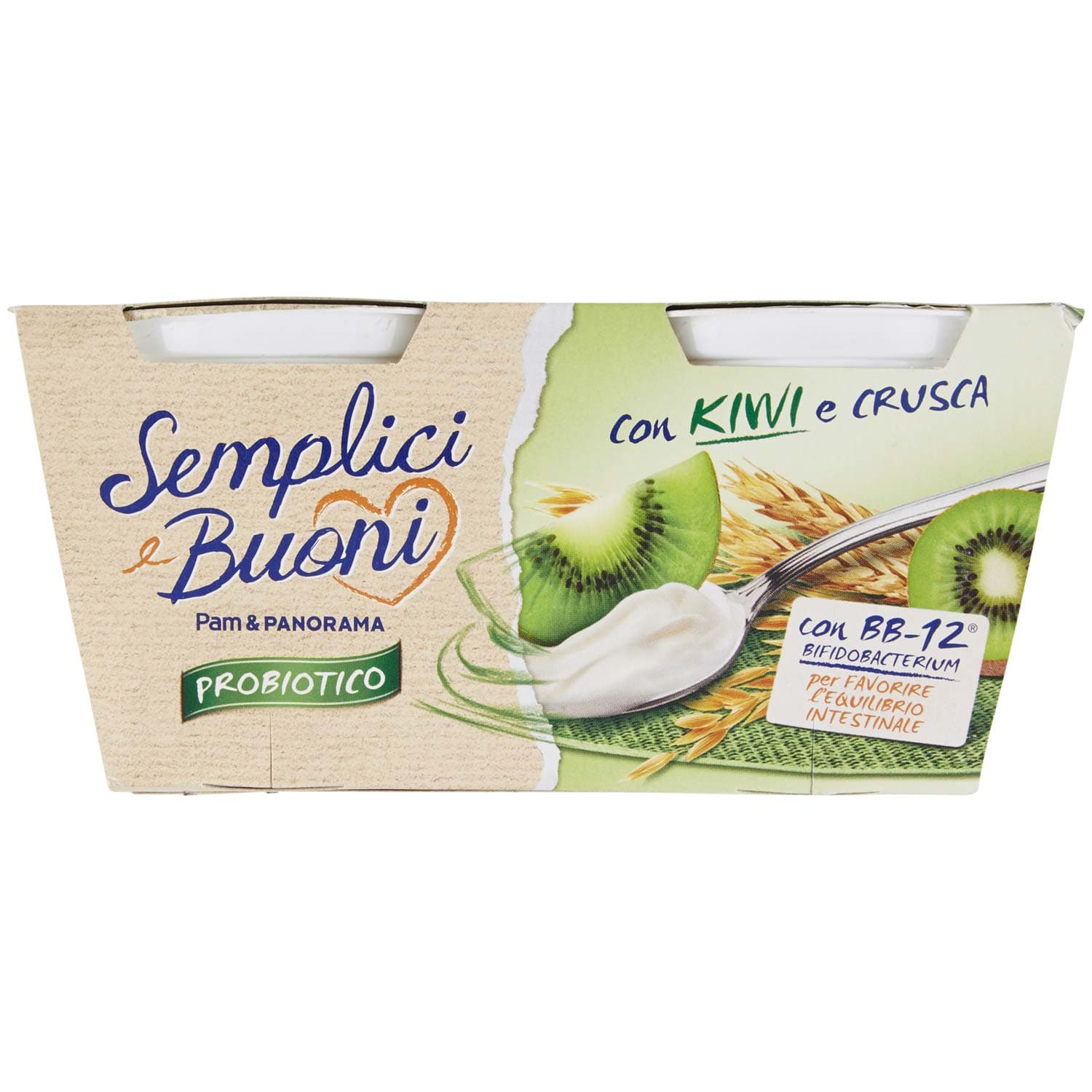 SEMPLICI E BUONI Probiotico con Kiwi e Crusca 250 g (125 g x 2) – immagine 3