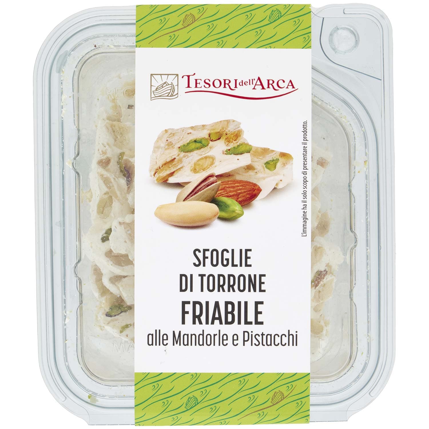 TESORI DELL'ARCA Sfoglie di Torrone Friabile alle Mandorle e Pistacchi 120 g – immagine 3