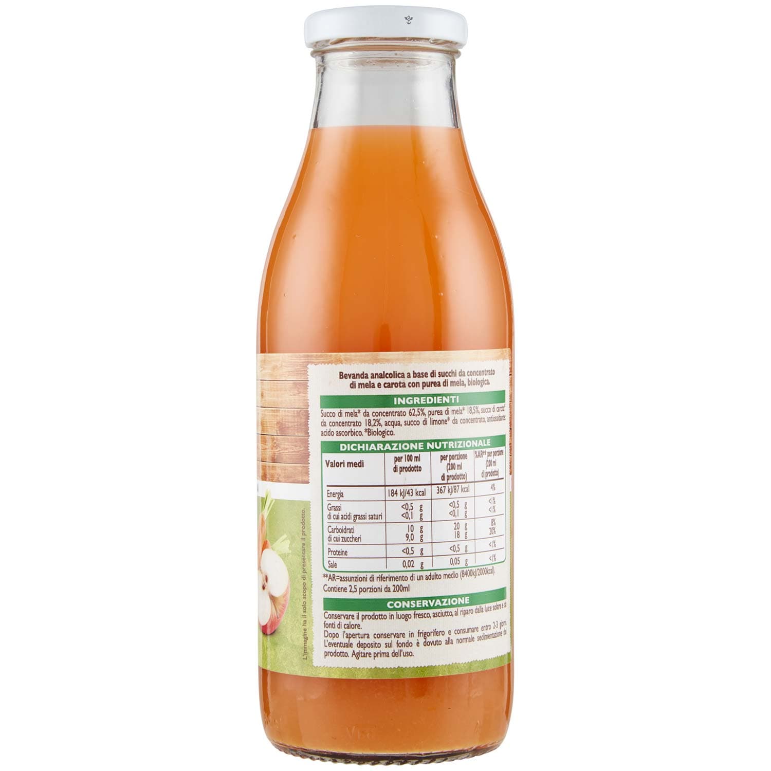 BIO Mela e carota Biologici 500 ml – immagine 6
