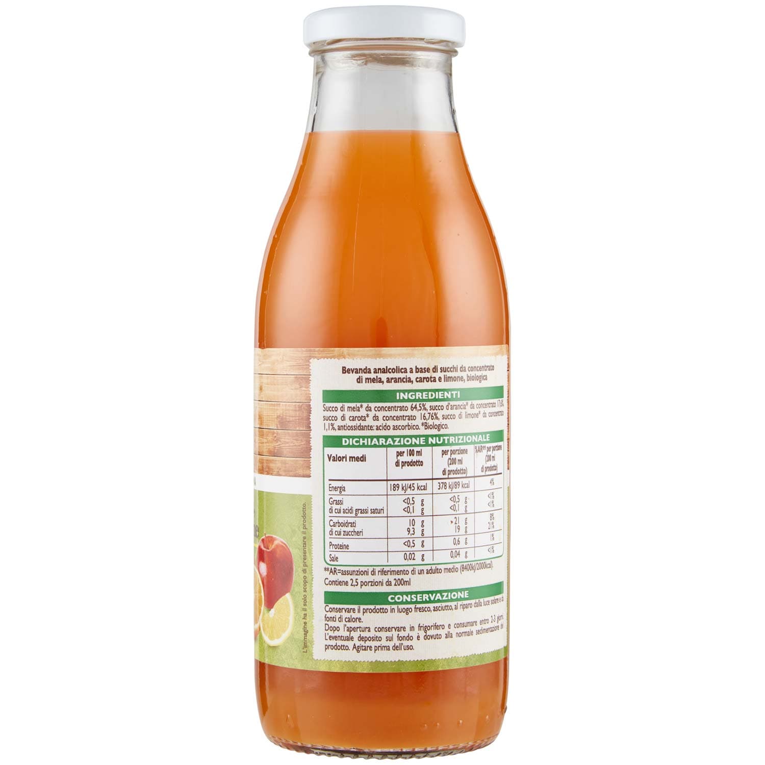 BIO Mela, arancia, carota e limone Biologici 500 ml – immagine 6