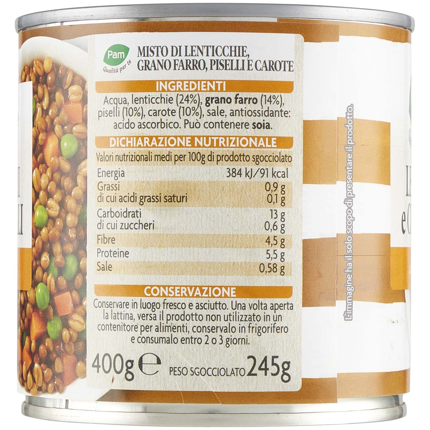 PAM Qualità per te Legumi e Cereali con carote 400 g – immagine 6