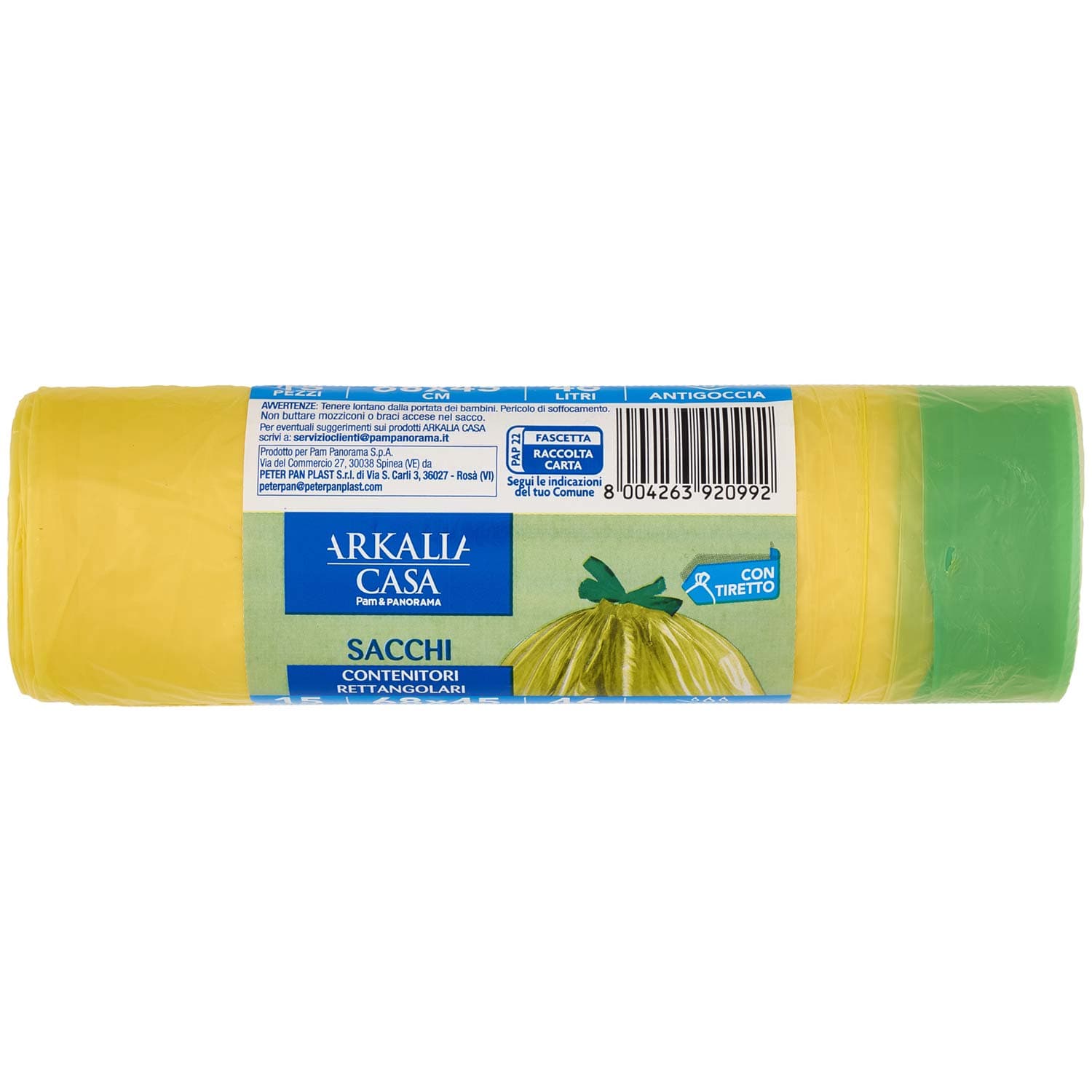 ARKALIA CASA Sacchi Contenitori Rettangolari con Tiretto 68x65 cm 46 Litri Antigoccia 15 pz – immagine 8