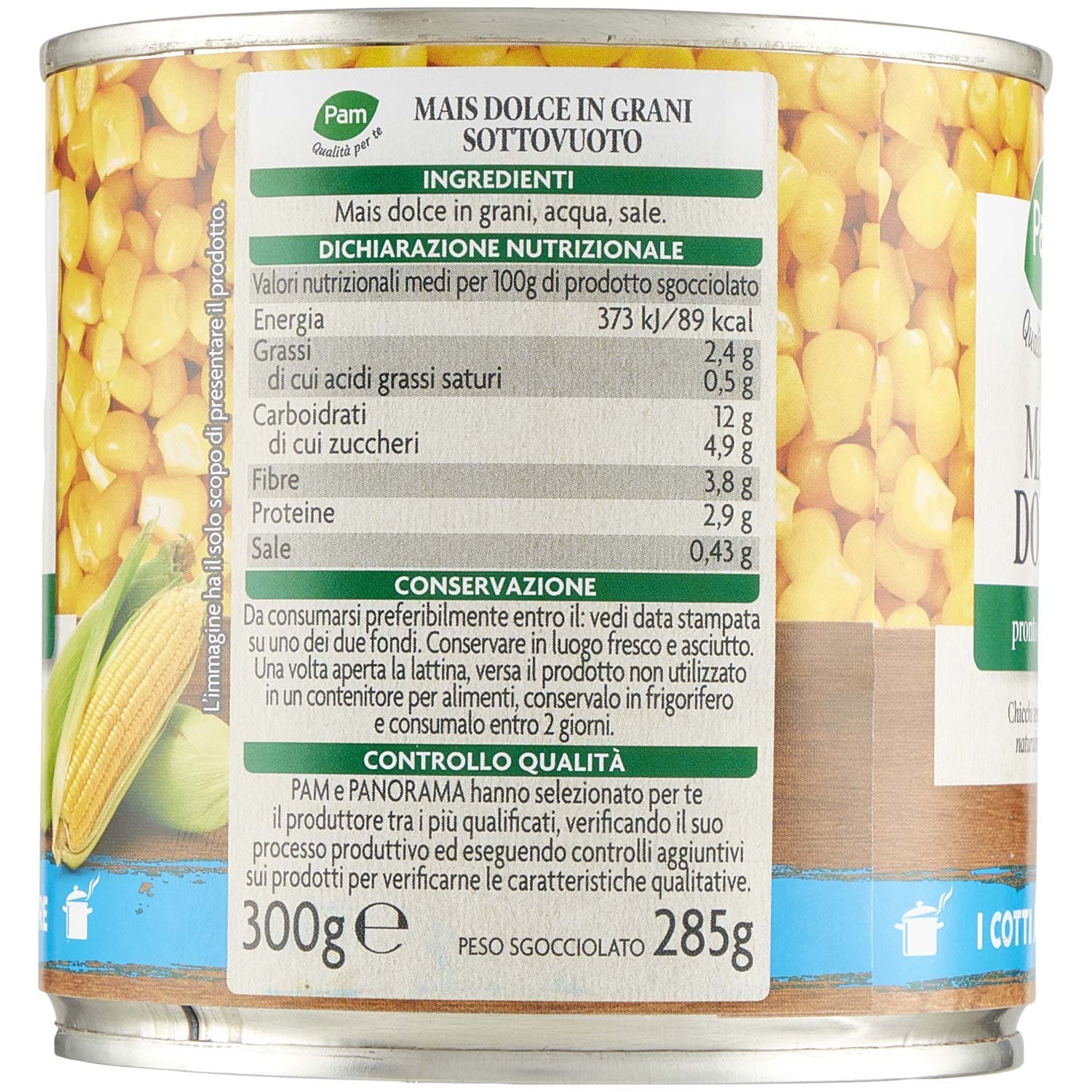 PAM Qualità per te Mais Dolce 300 g – immagine 6