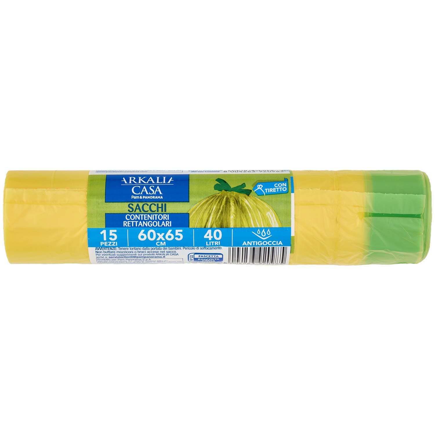 ARKALIA CASA Sacchi Contenitori Rettangolari con Tiretto 60x65 cm 40 Litri Antigoccia 15 pz – immagine 3