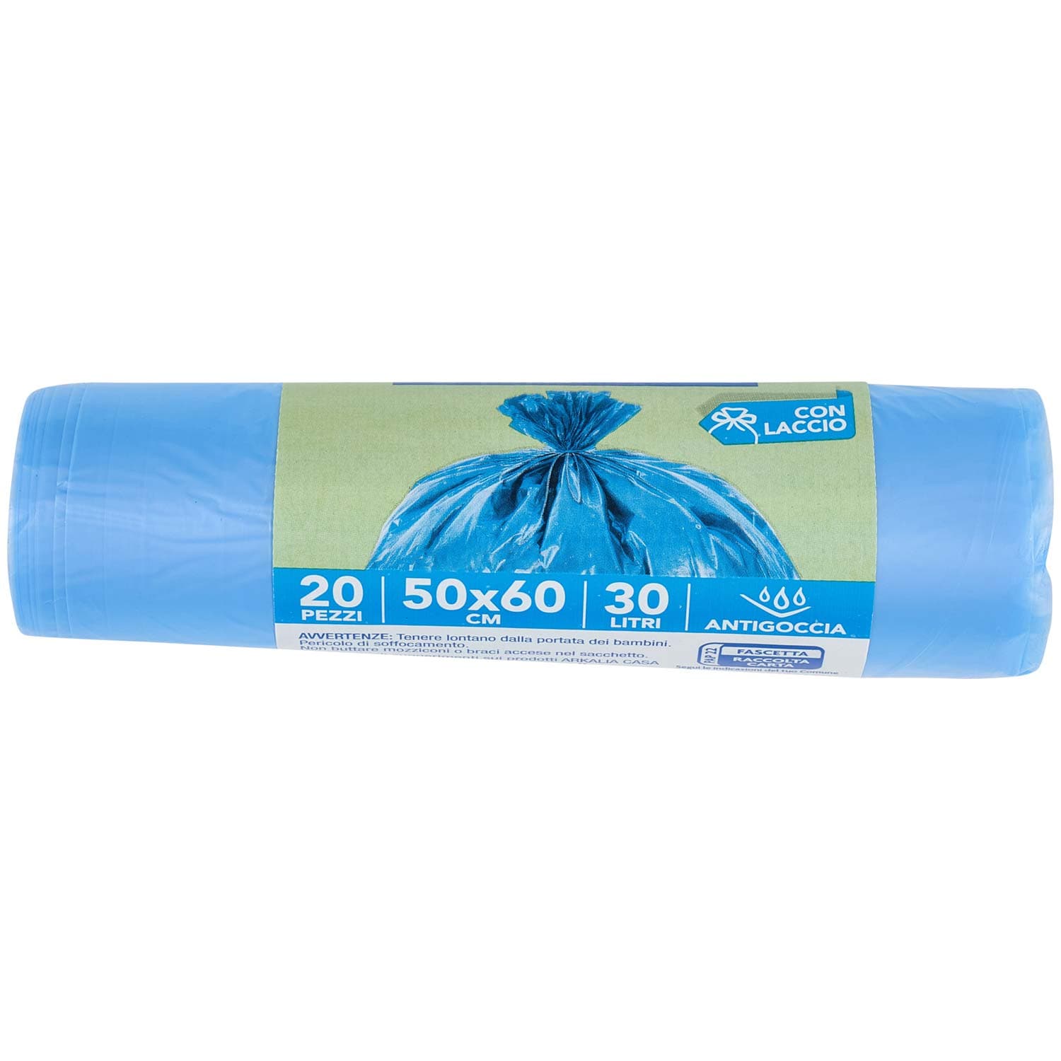 ARKALIA CASA Sacchi Pattumiera con Laccio 50x60 cm 30 Litri Antigoccia 20 pz – immagine 8