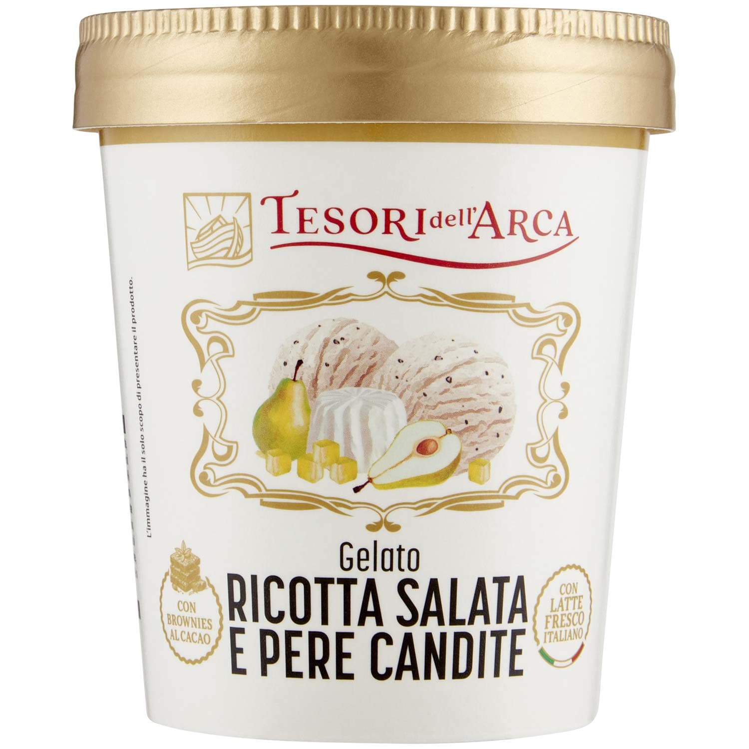 TESORI DELL'ARCA Gelato Ricotta Salata e Pere Candite 300 g – immagine 3