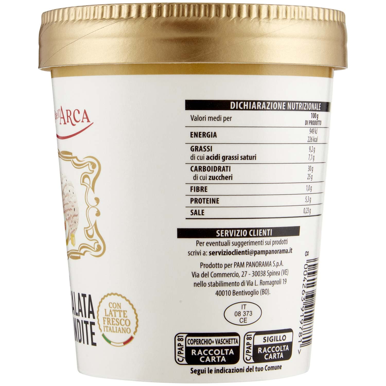 TESORI DELL'ARCA Gelato Ricotta Salata e Pere Candite 300 g – immagine 6