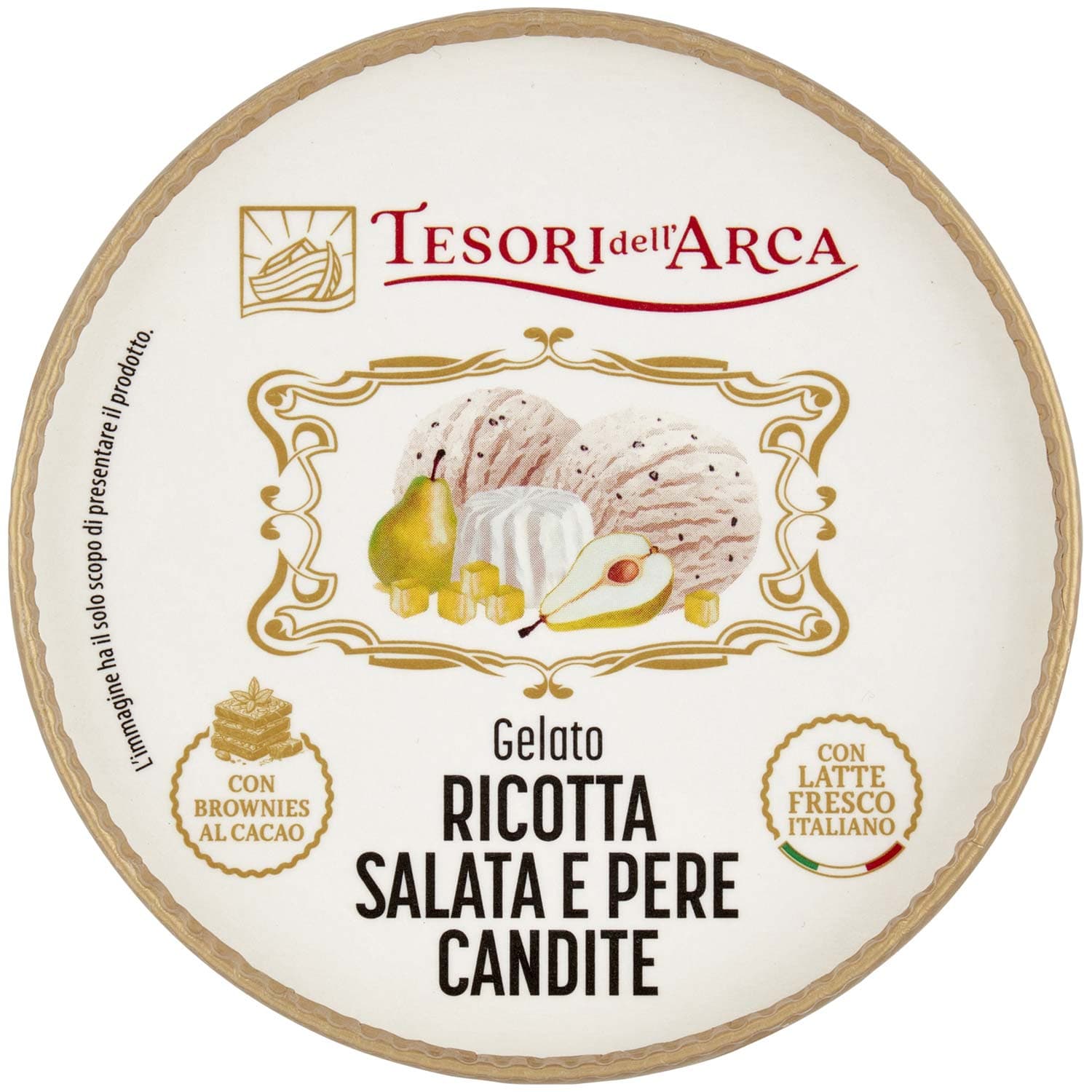 TESORI DELL'ARCA Gelato Ricotta Salata e Pere Candite 300 g – immagine 7