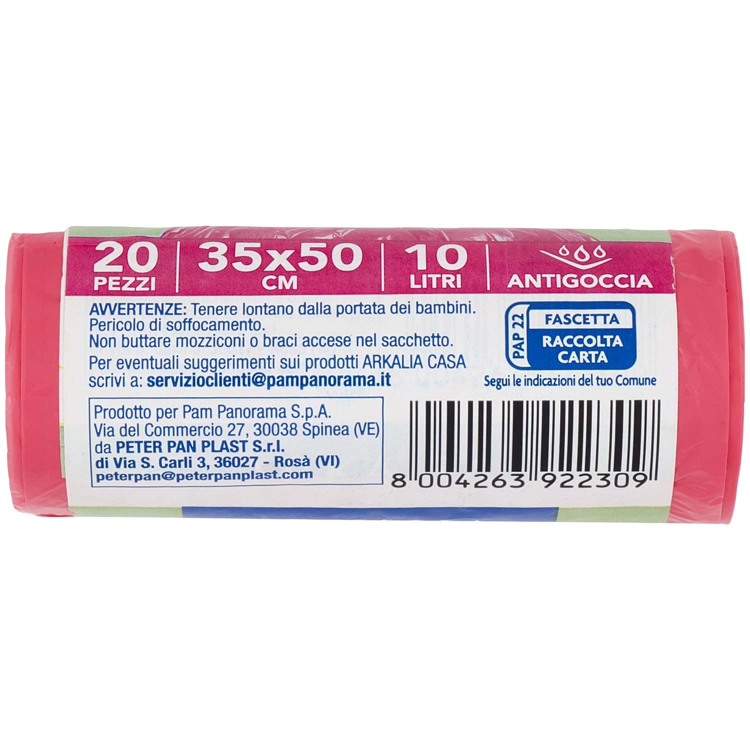 Sacco immondizia bagno con lacci rosa 10lt 35x50cm 20 pezzi – immagine 7