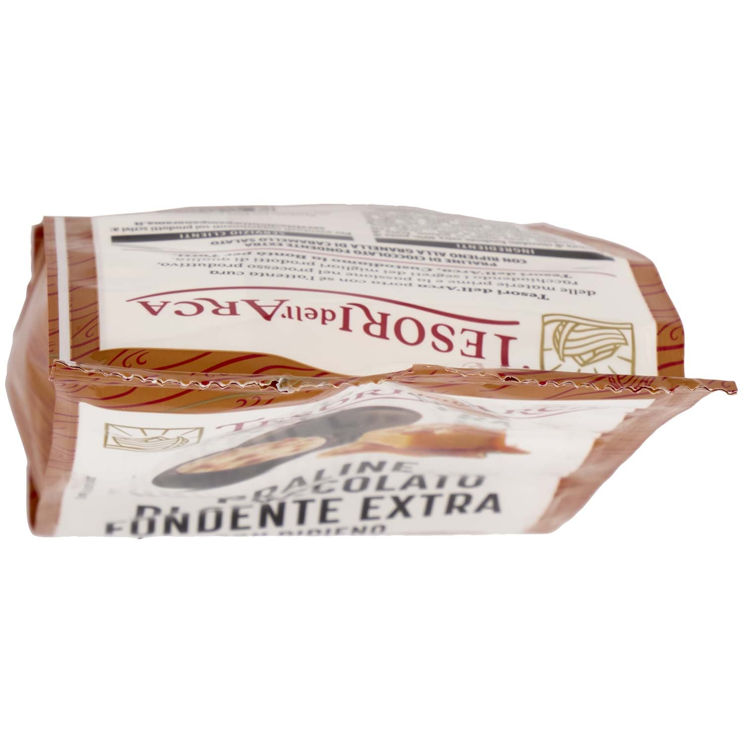 TESORI DELL'ARCA Praline di Cioccolato Fondente Extra con Ripieno al Caramello Salato 90 g – immagine 7