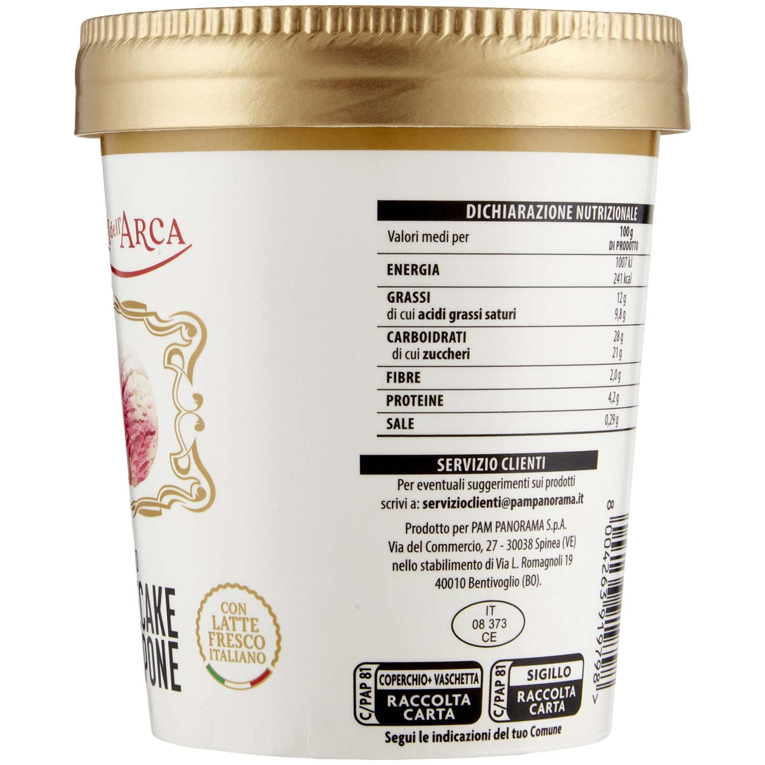 TESORI DELL'ARCA Gelato Cheesecake al Lampone 300 g – immagine 6