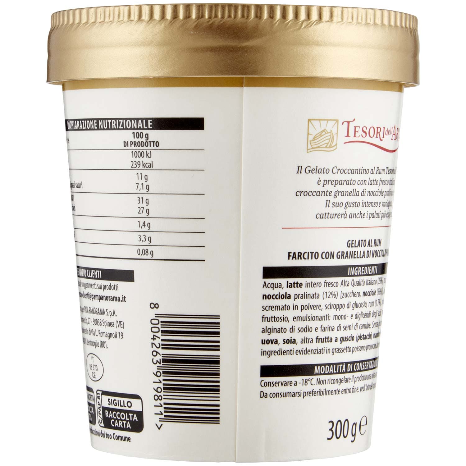 TESORI DELL'ARCA Gelato Croccantino al Rum 300 g – immagine 5