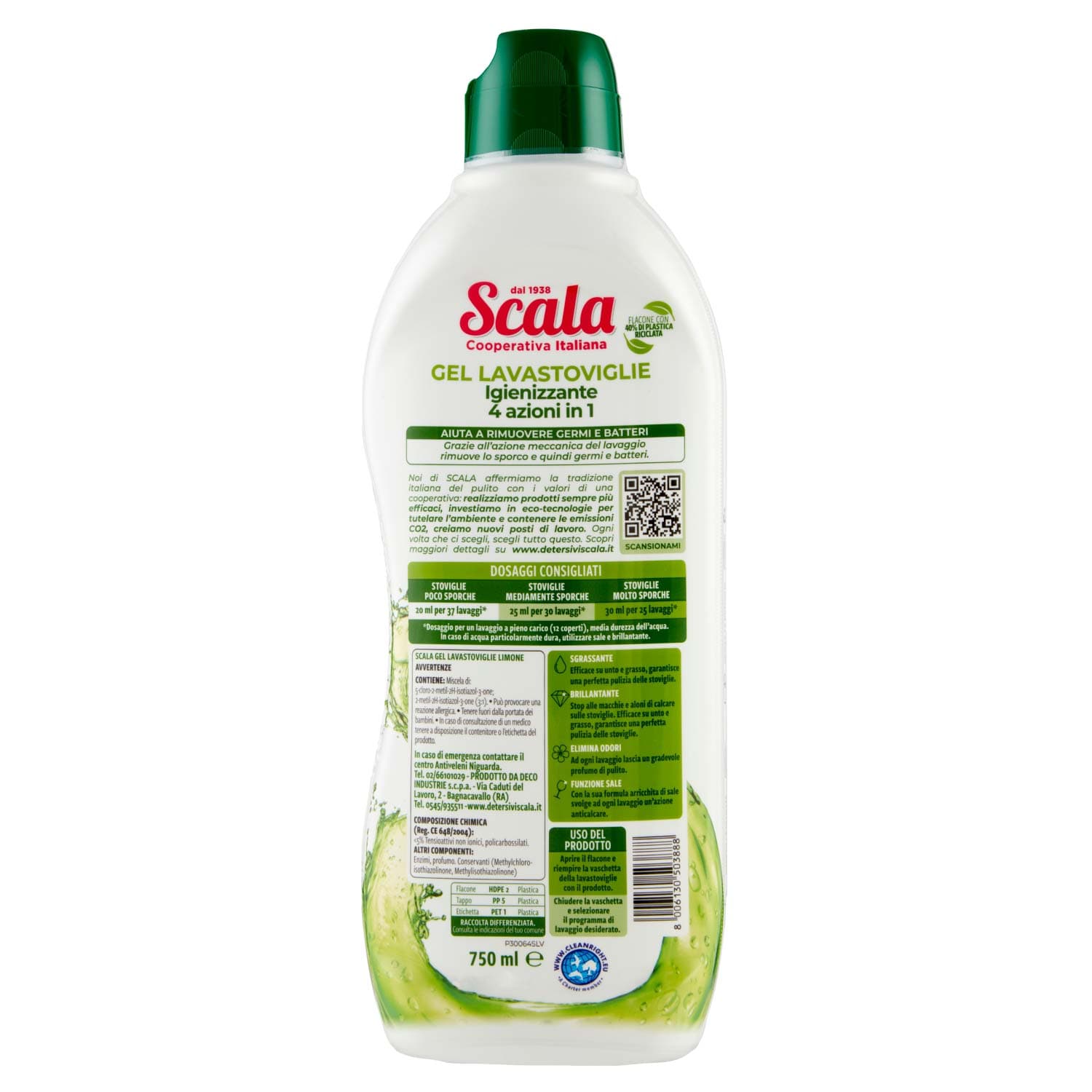 Scala Gel Lavastoviglie Igienizzante 4 azioni in 1 Limone 750 ml – immagine 5