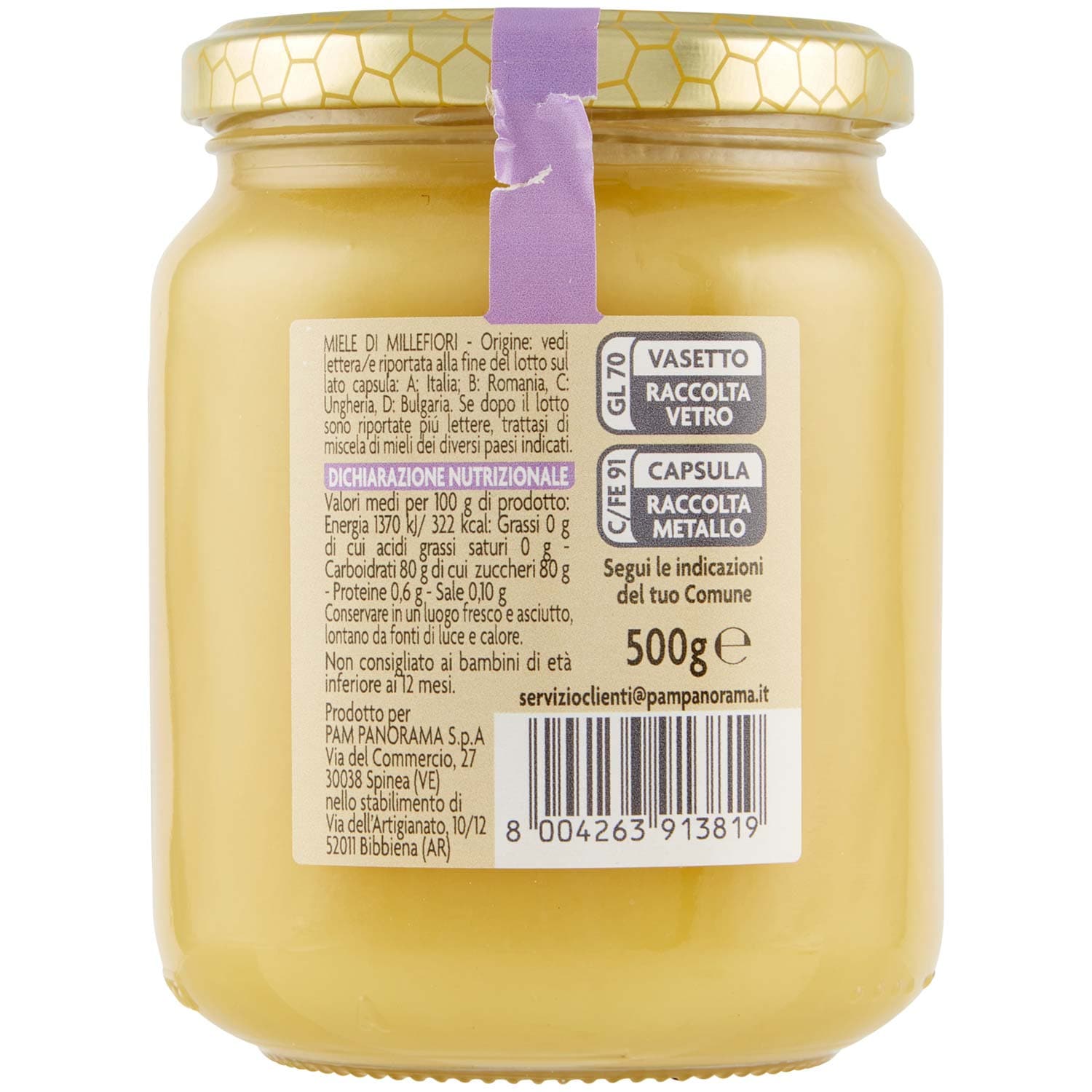PAM Qualità per te Miele di Millefiori denso 50 0g – immagine 5