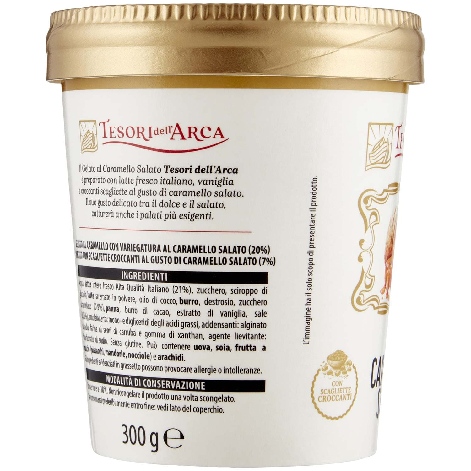 TESORI DELL'ARCA Gelato Caramello Salato 300 g – immagine 4