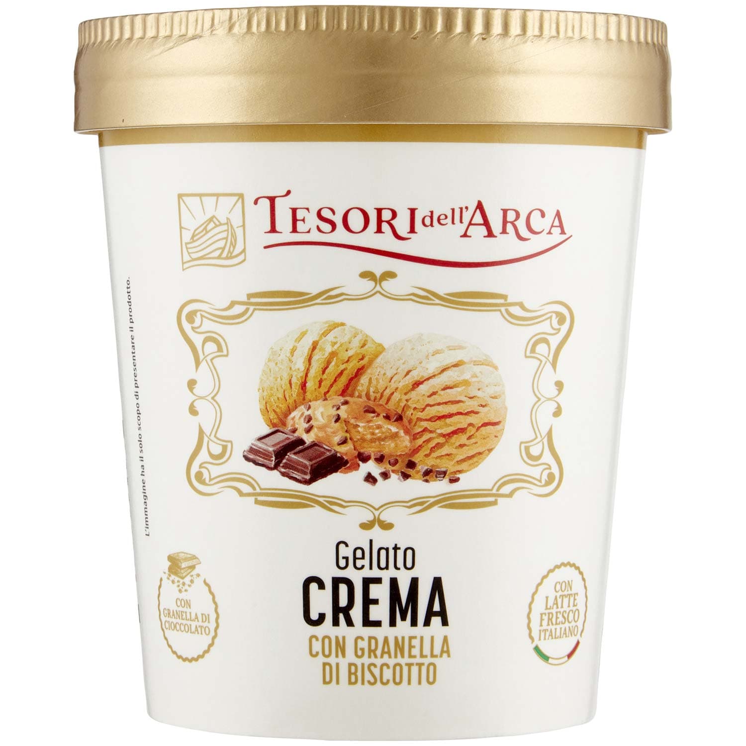 TESORI DELL'ARCA Gelato Crema con Granella di Biscotto 300 g – immagine 3