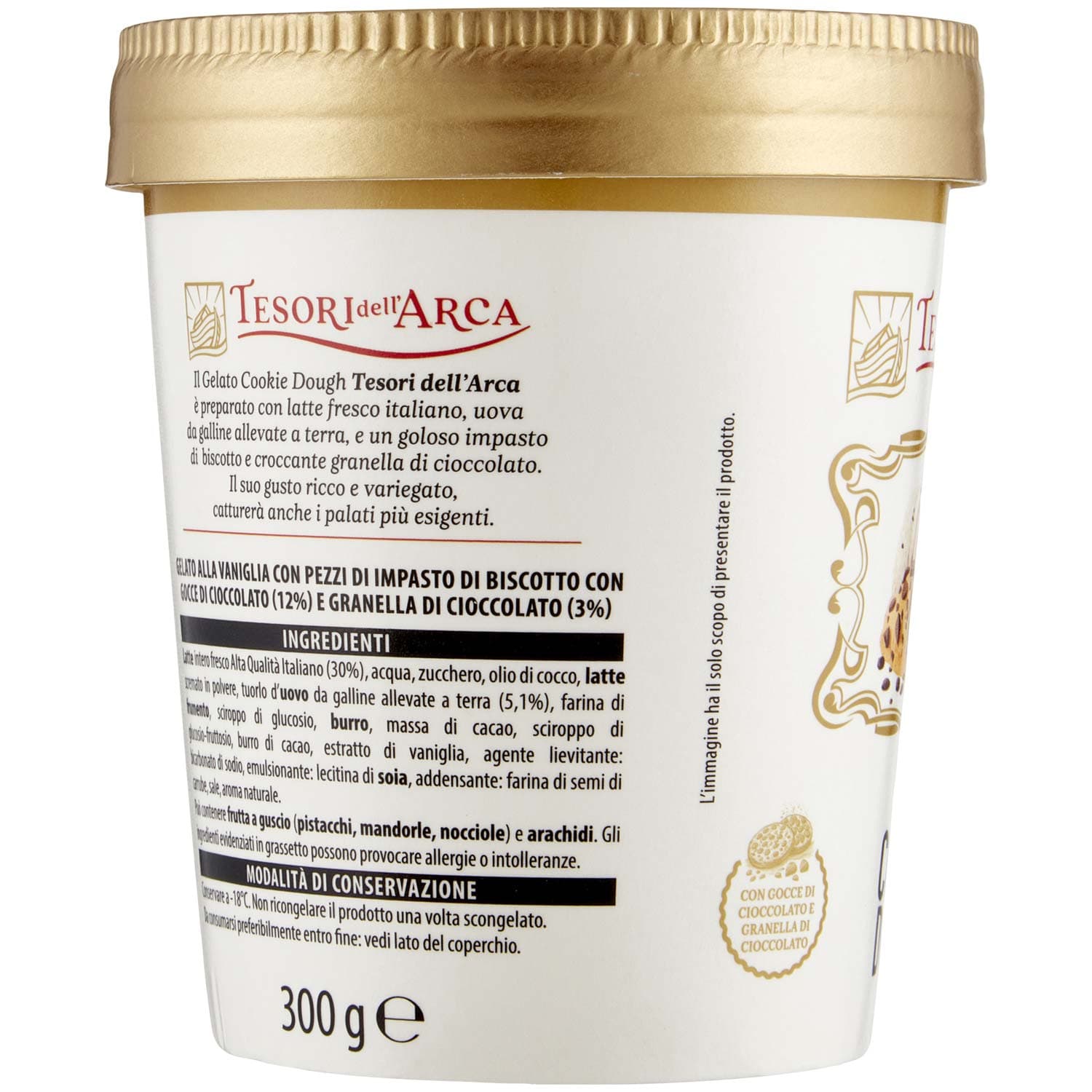 TESORI DELL'ARCA Gelato Cookie Dough 300 g – immagine 4