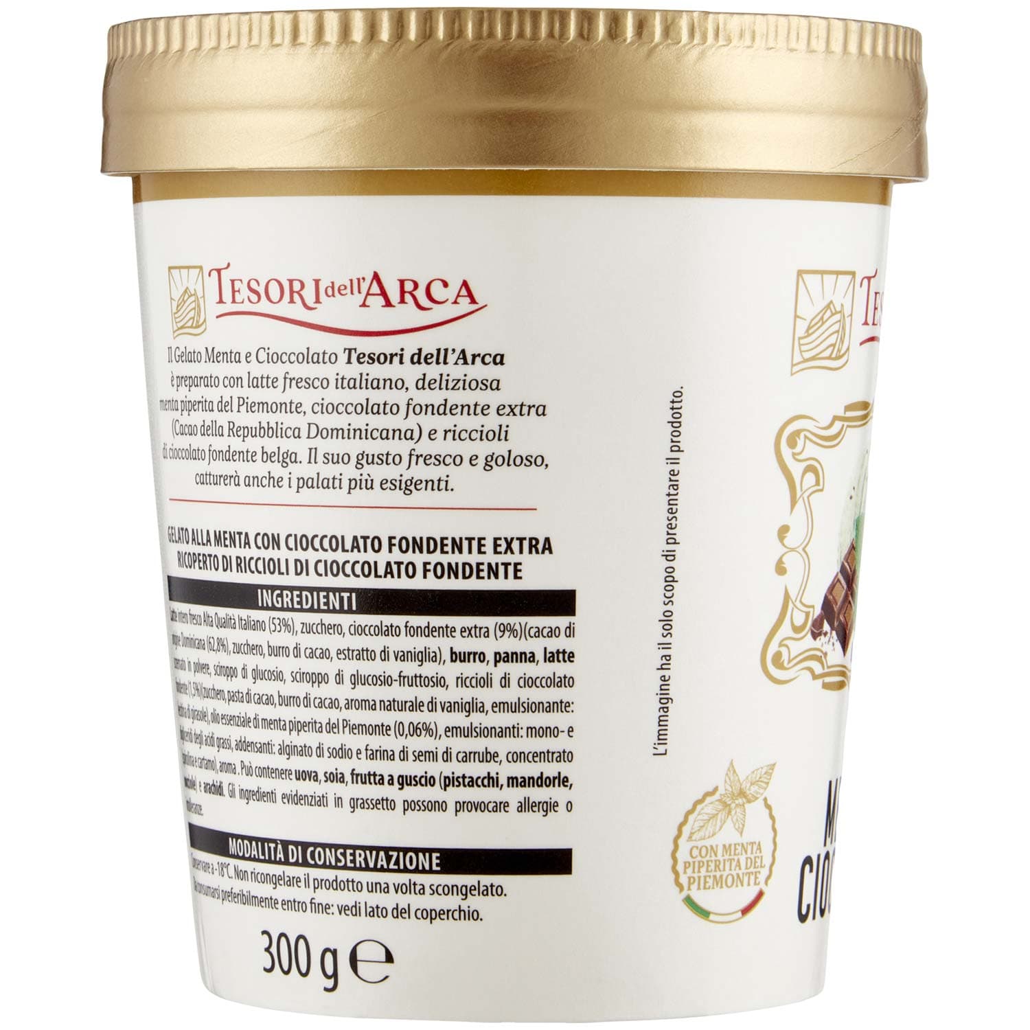 TESORI DELL'ARCA Gelato Menta e Cioccolato 300 g – immagine 4