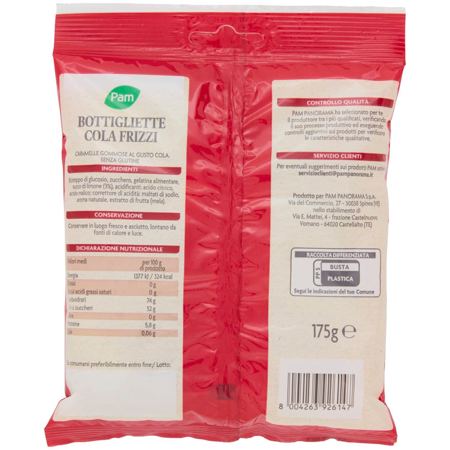 PAM Bottigliette Cola Frizzi Caramelle Gommose 175 g – immagine 5