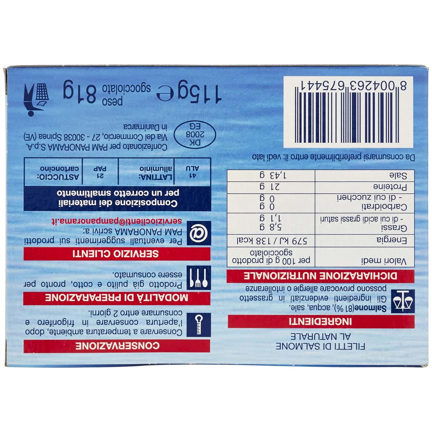 PAM PANORAMA Filetti di Salmone al Naturale 115 g – immagine 5