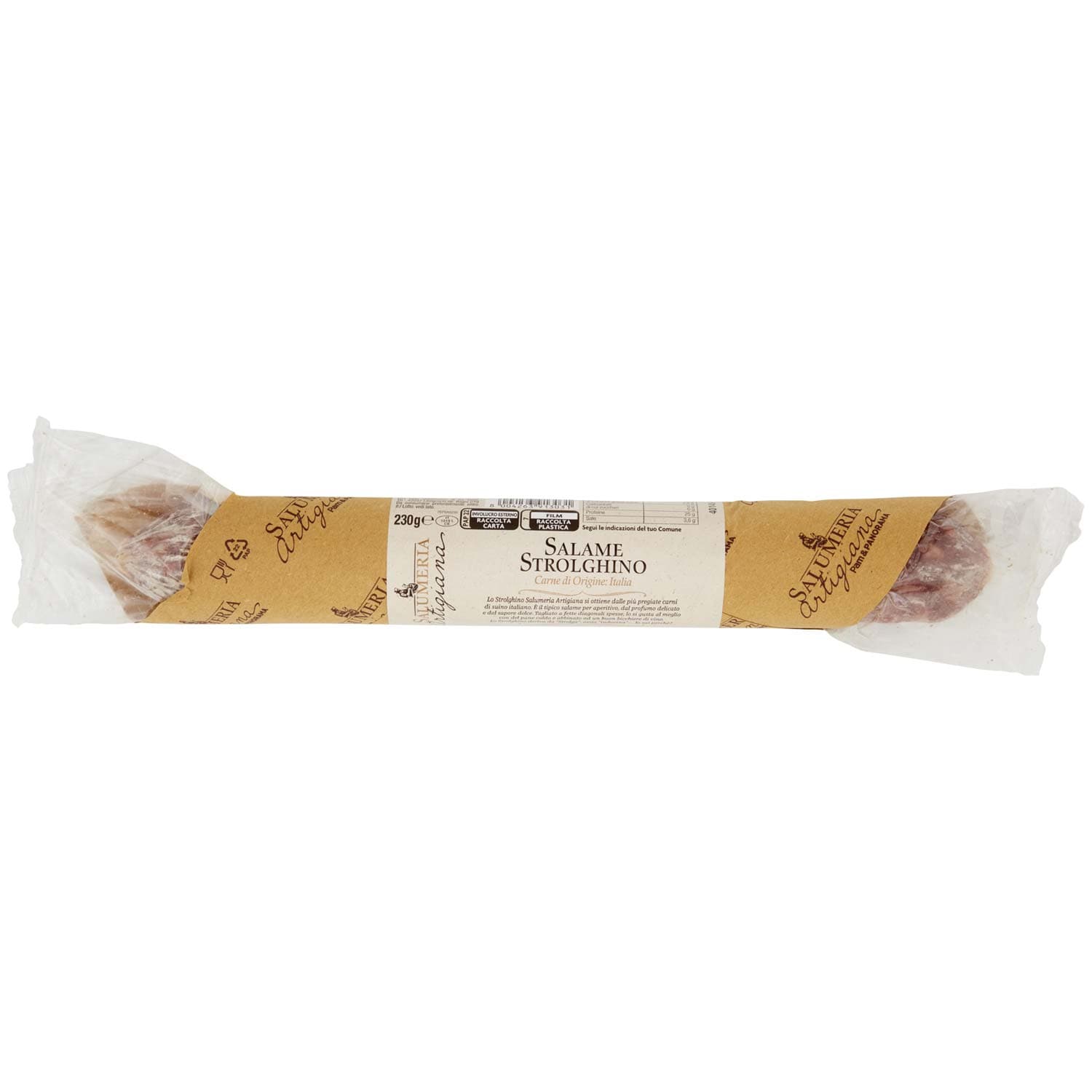 SALUMERIA ARTIGIANA Salame Strolghino 230 g – immagine 3