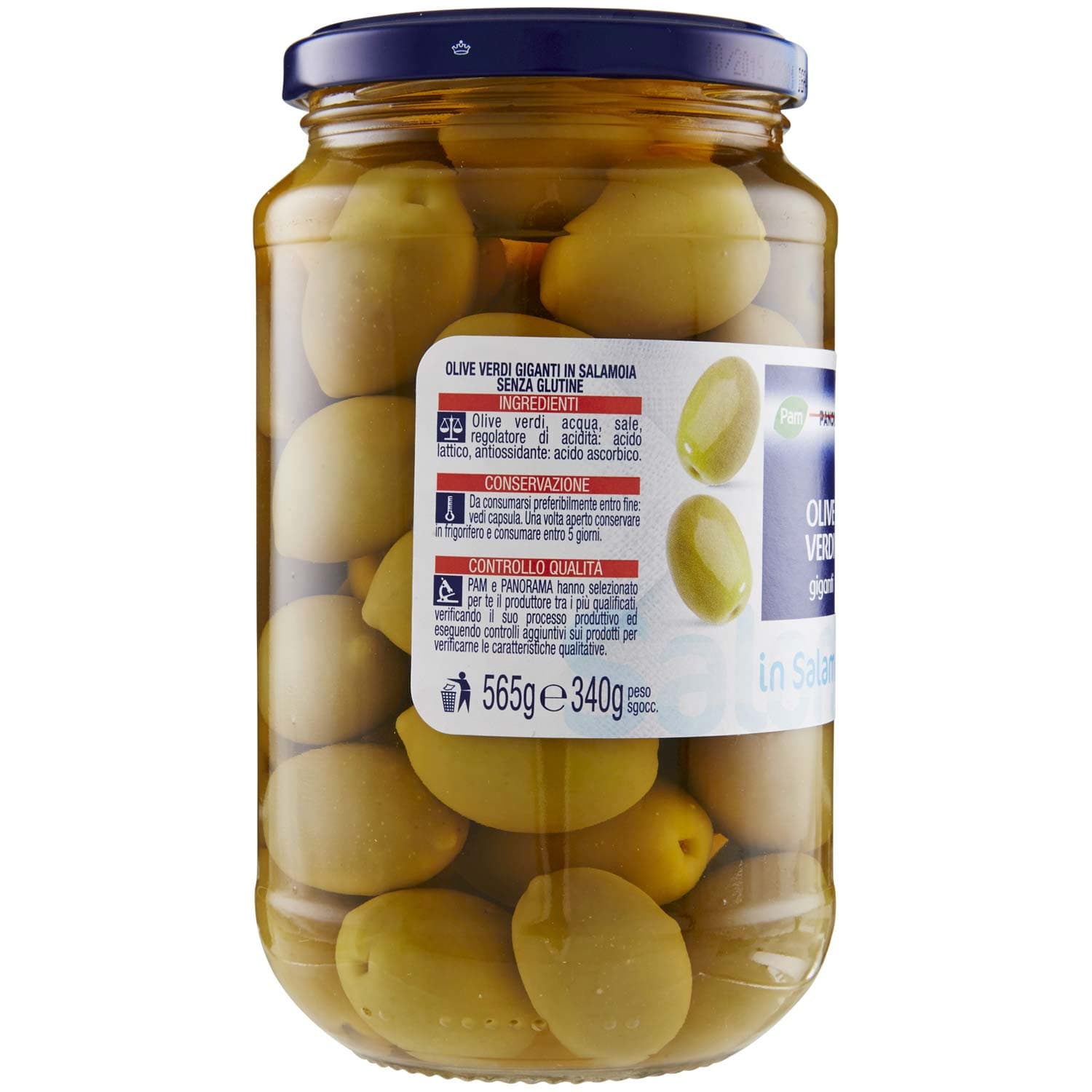 PAM PANORAMA Olive Verdi giganti in Salamoia 565 g – immagine 4
