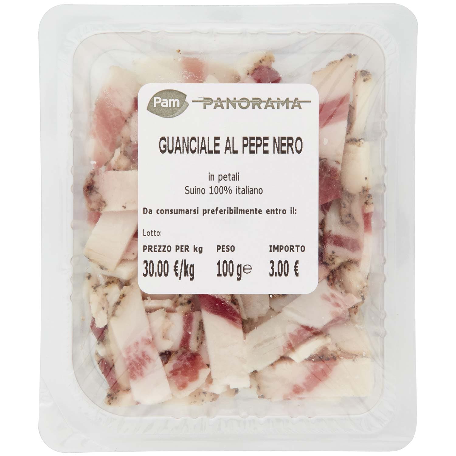 PAM PANORAMA Guanciale al Pepe Nero in petali 100 g – immagine 3