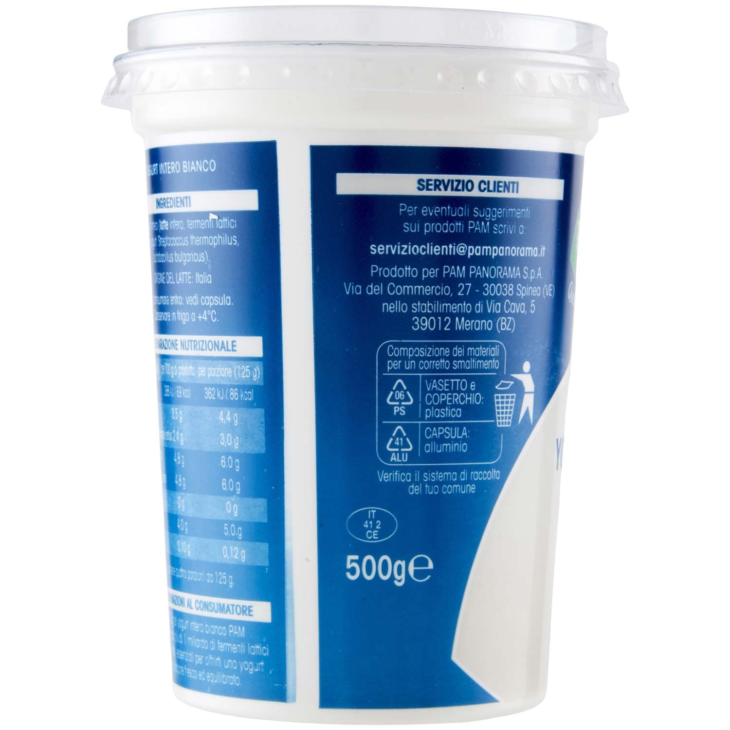 PAM PANORAMA Yogurt Intero Cremoso Bianco 500 g – immagine 4