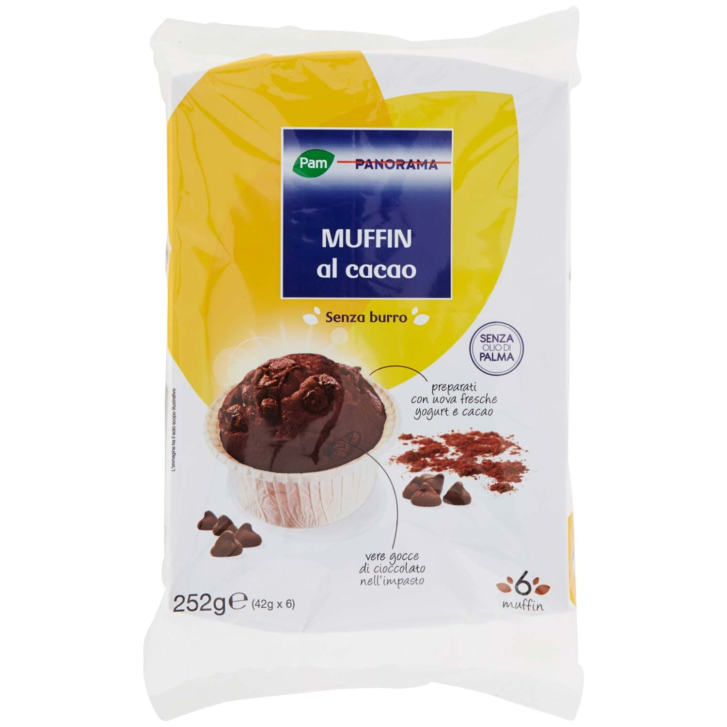 PAM PANORAMA Muffin al cacao 252g (42g x 6) – immagine 3