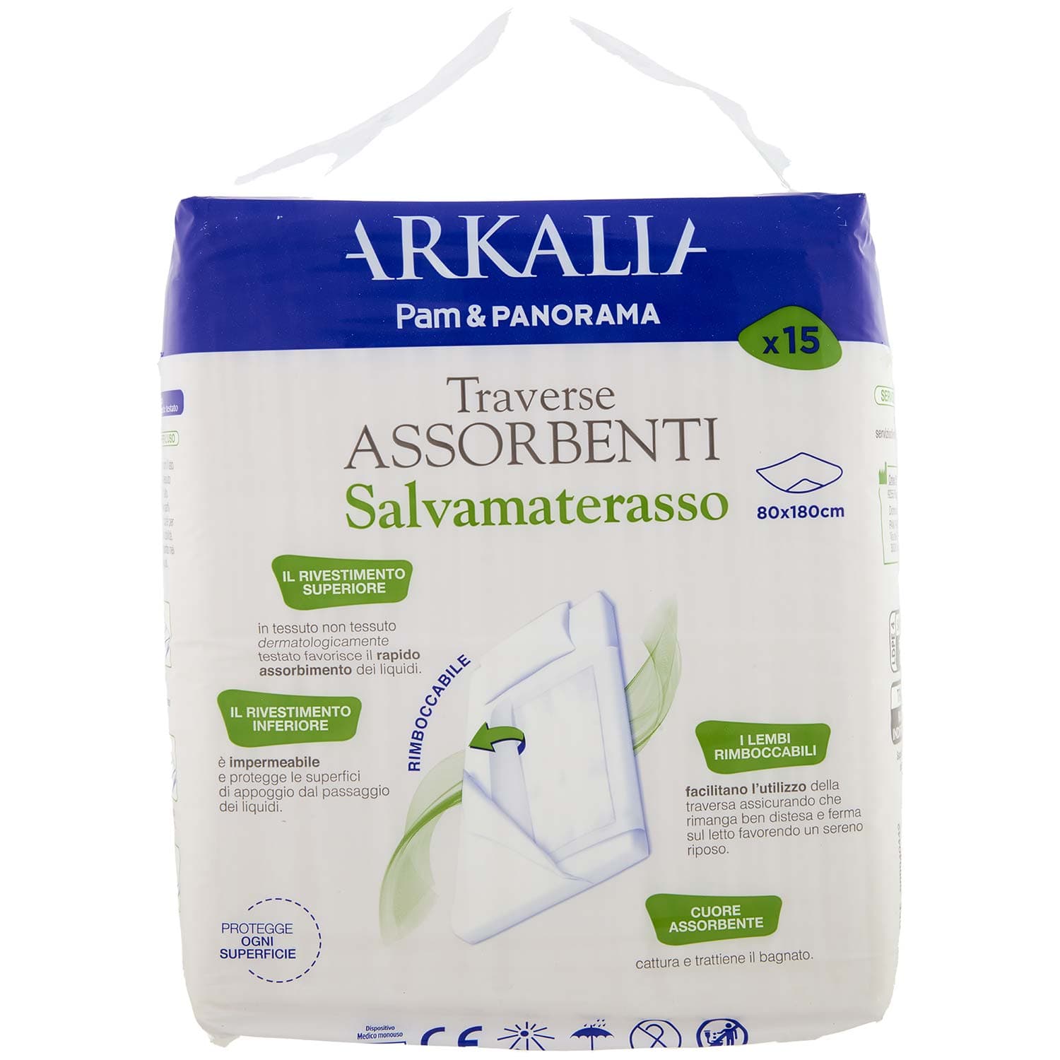 Traverse assorbenti salvamaterasso 80 x180 cm Arkalia 15 pezzi – immagine 5