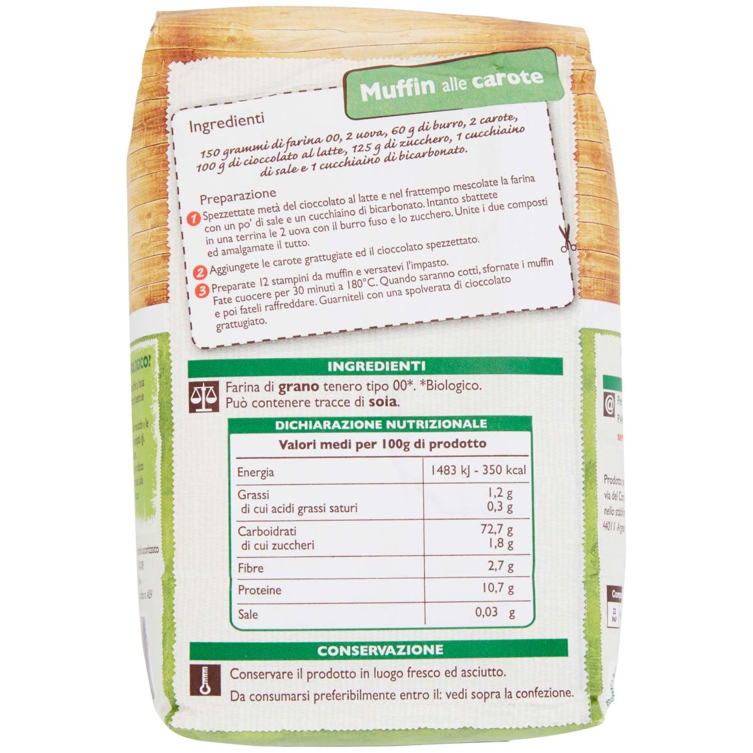 BIO Farina tipo 00 di grano tenero 1 Kg – immagine 5