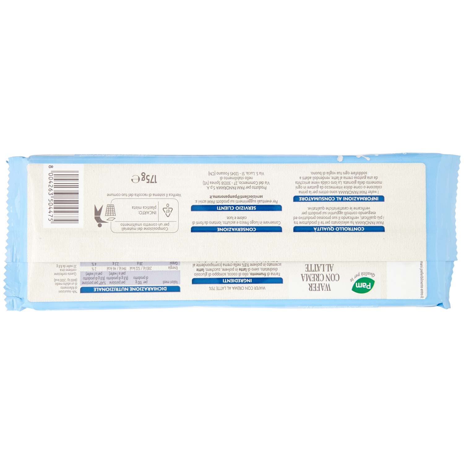 PAM PANORAMA Wafer con crema al latte 175 g – immagine 5